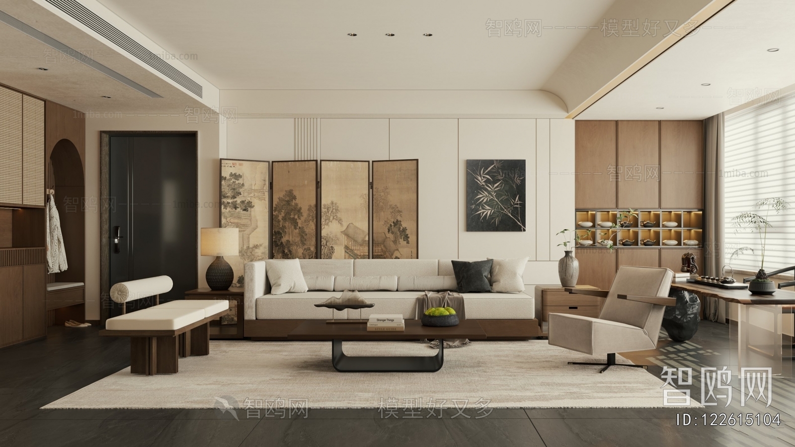 New Chinese Style A Living Room