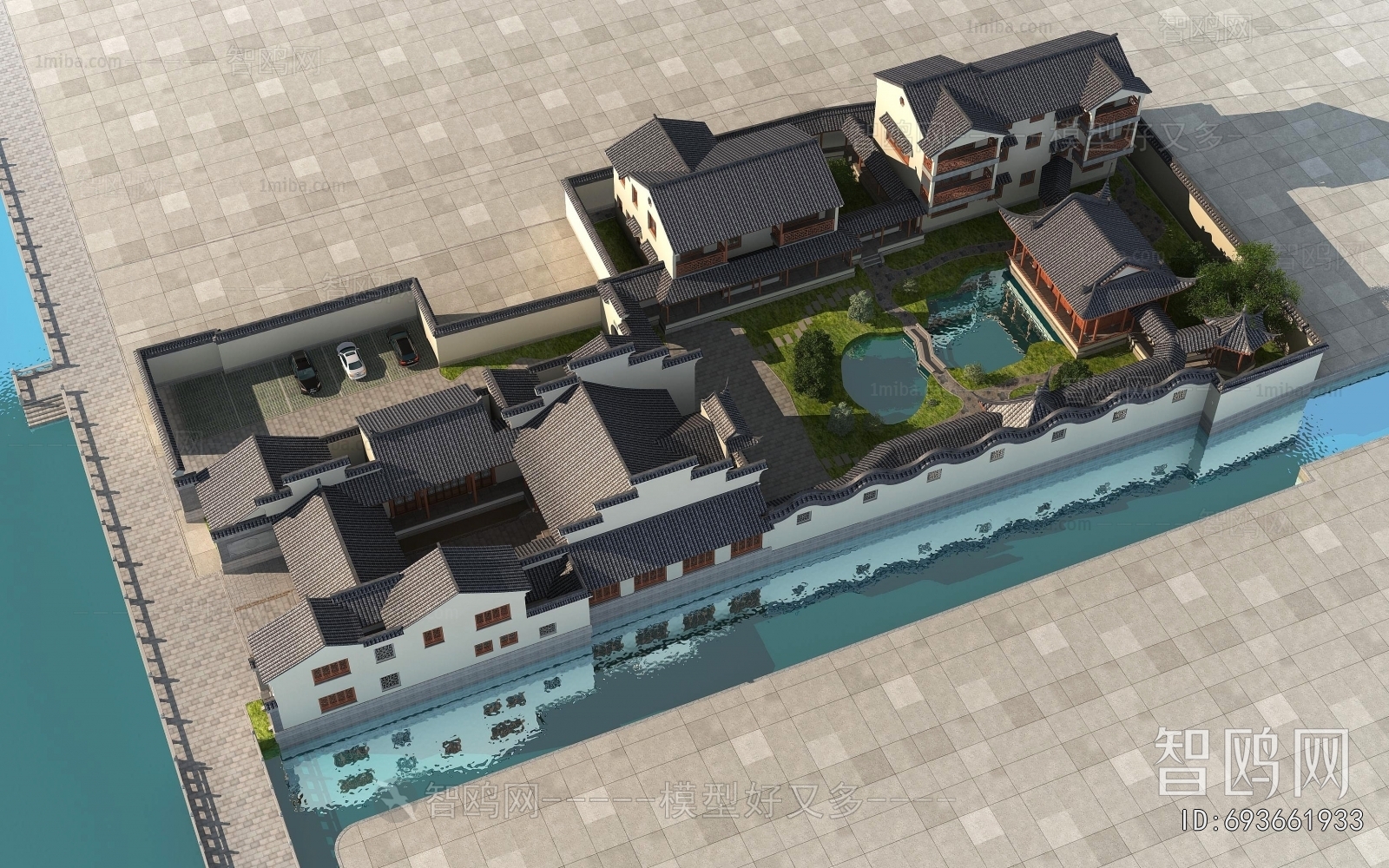 Chinese Style Architectural Bird's-eye View Planning