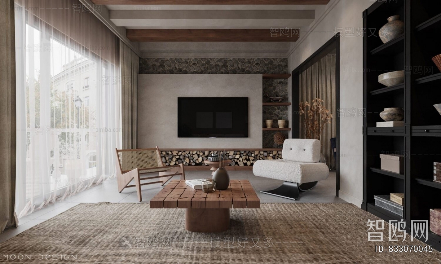 Wabi-sabi Style A Living Room