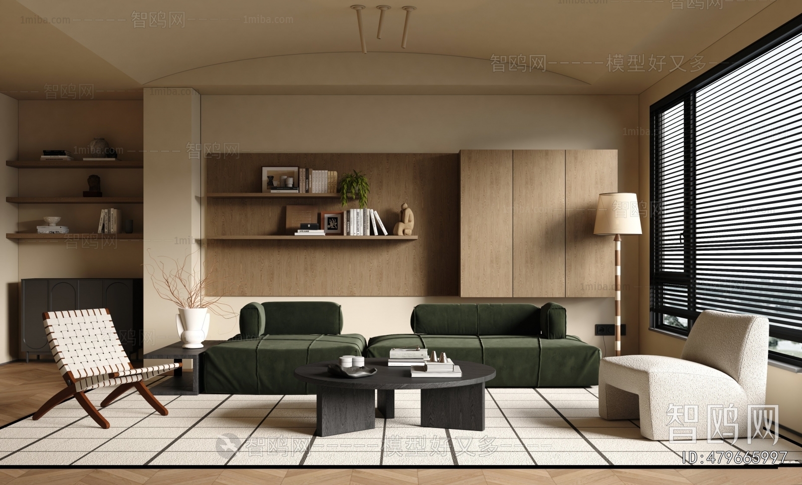 Wabi-sabi Style A Living Room