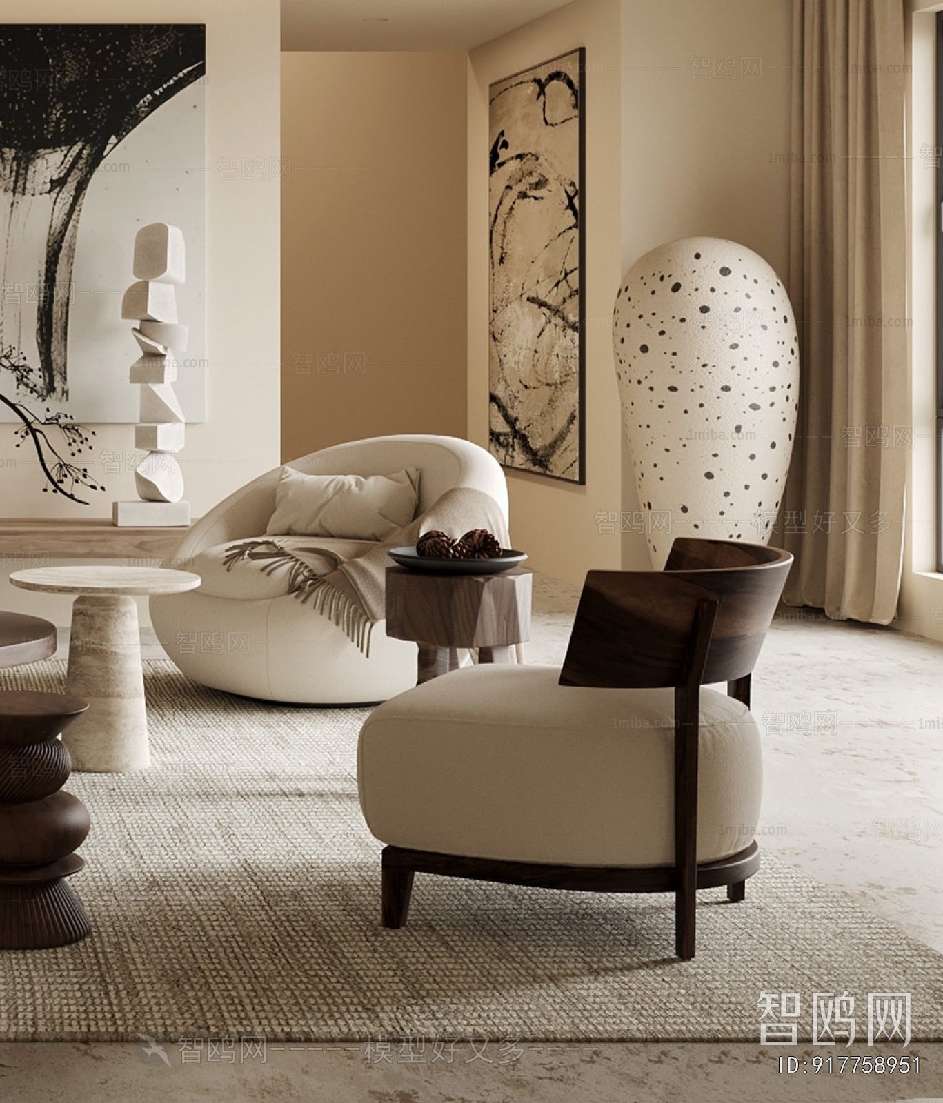 Wabi-sabi Style A Living Room