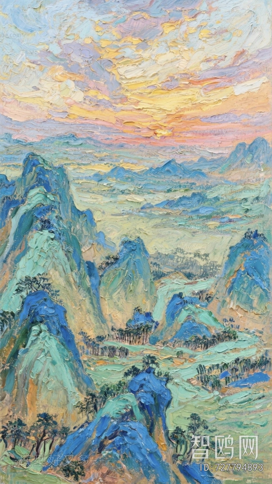 新中式山水装饰画