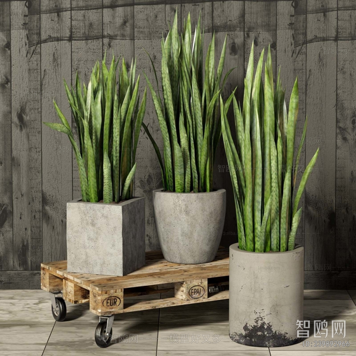 Modern Ground Green Plant Potted Plants