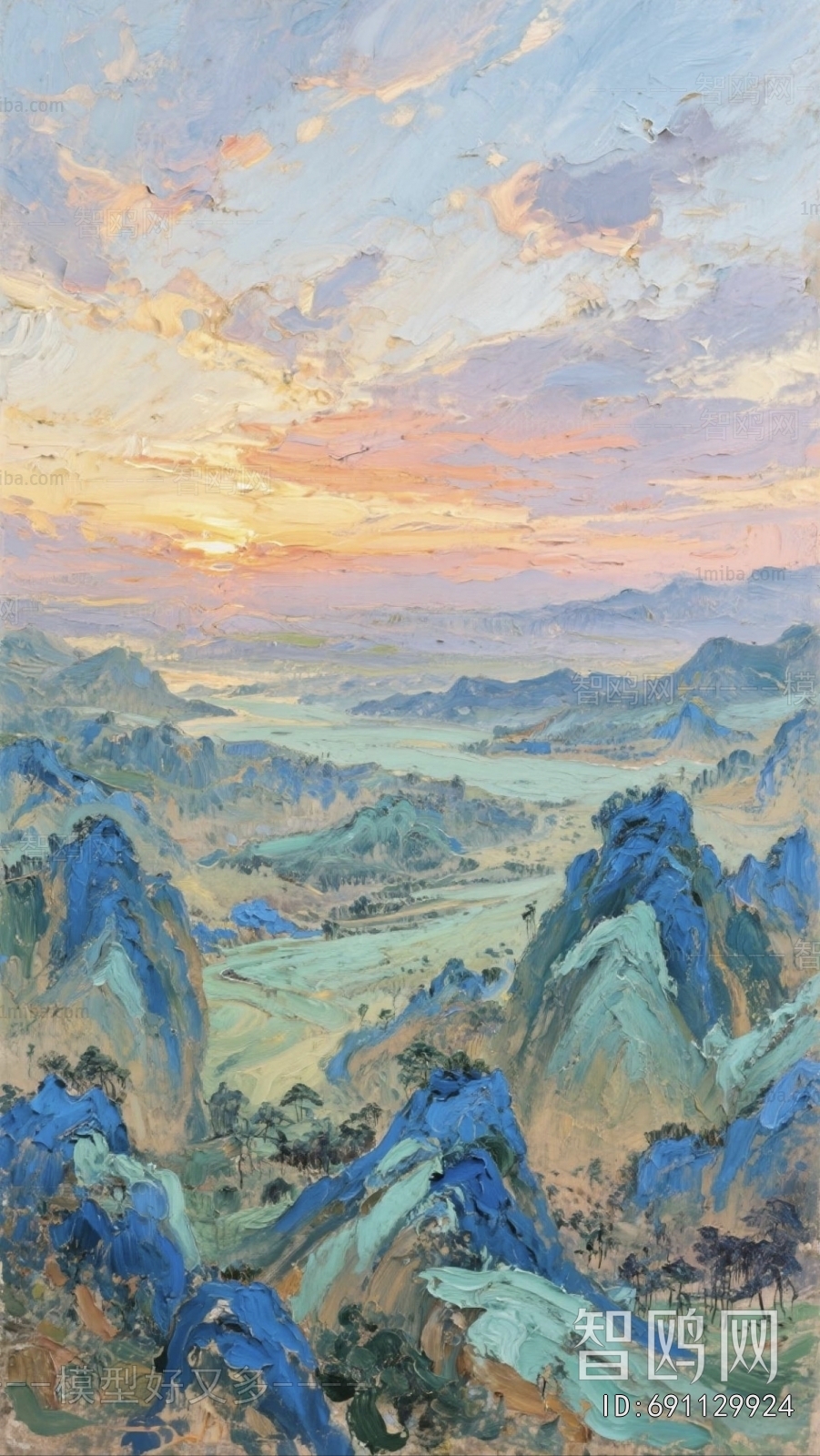 新中式山水装饰画