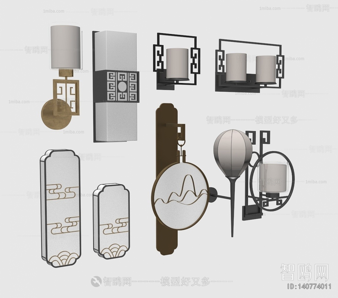 New Chinese Style Wall Lamp