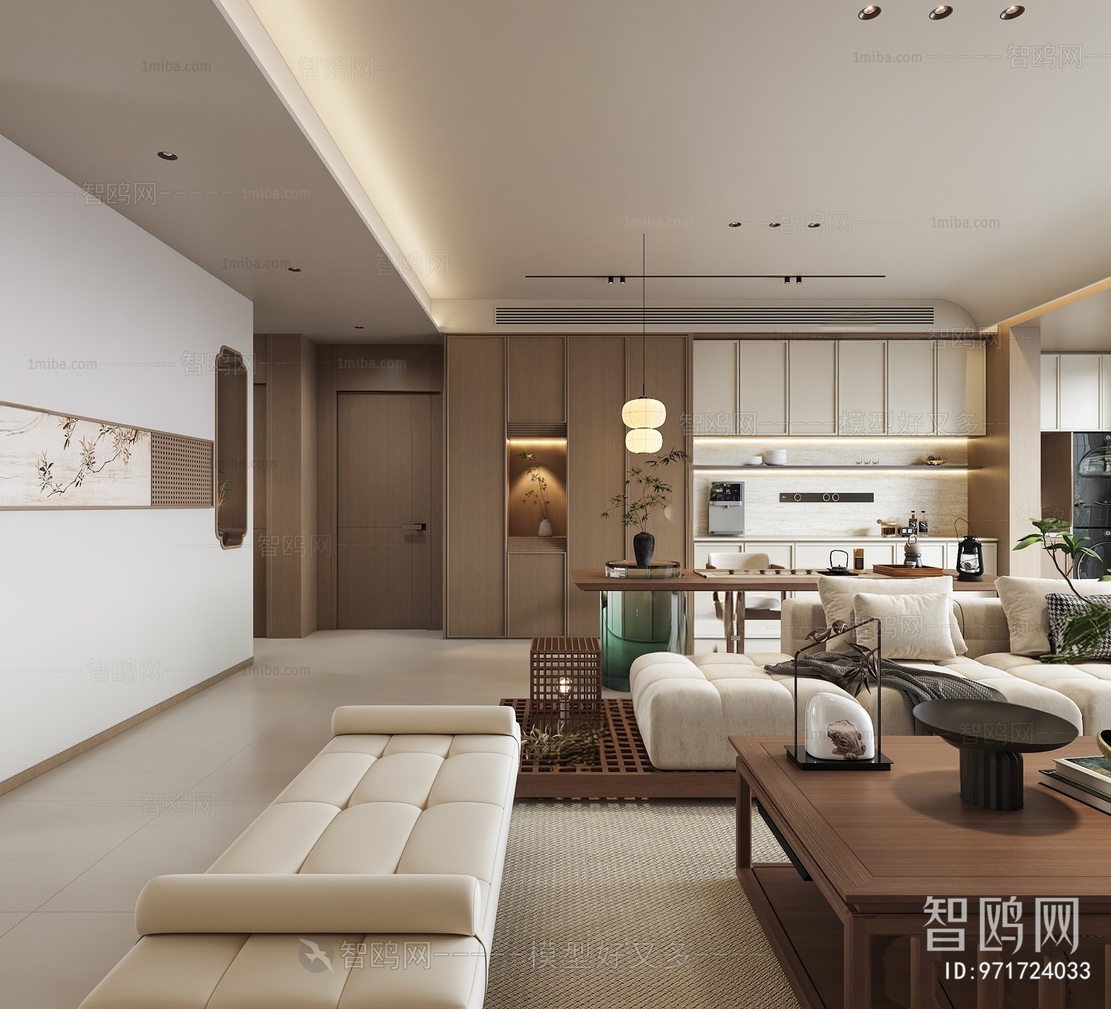 New Chinese Style A Living Room