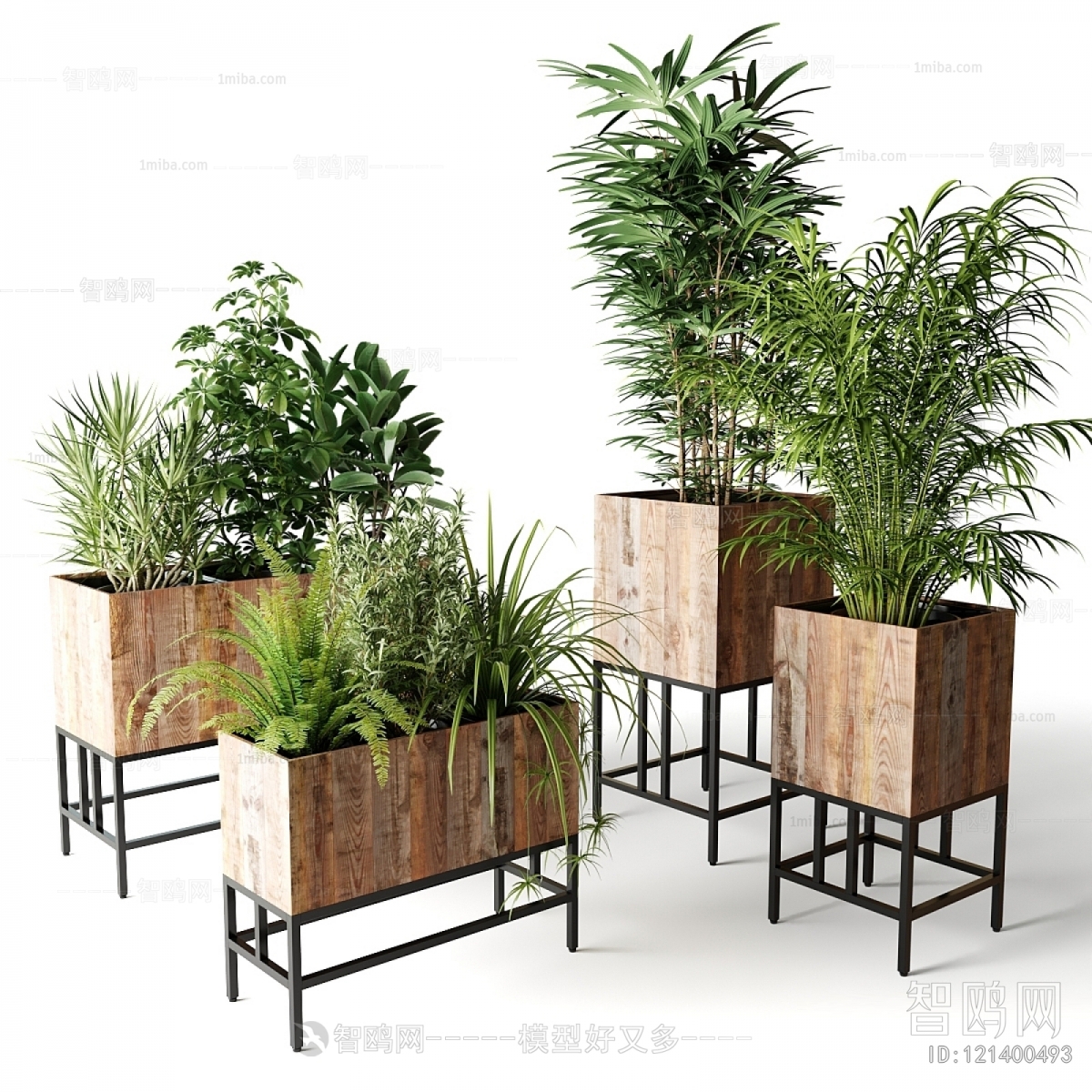 Modern Ground Green Plant Potted Plants