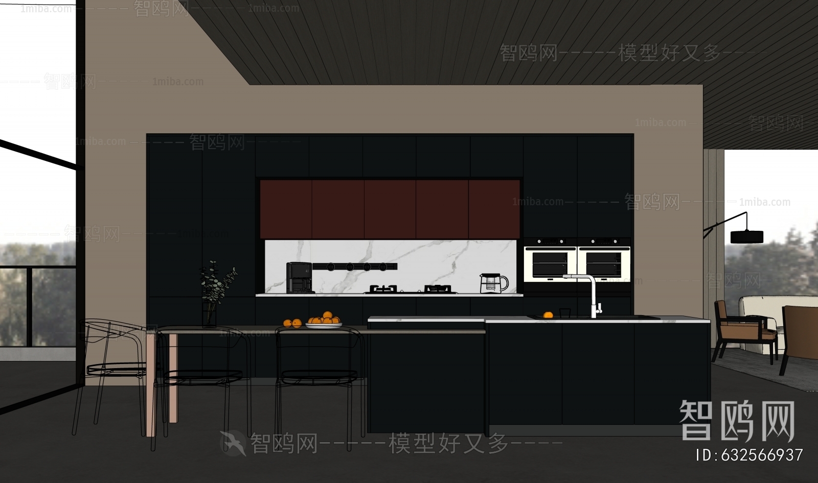 现代敞开式厨房