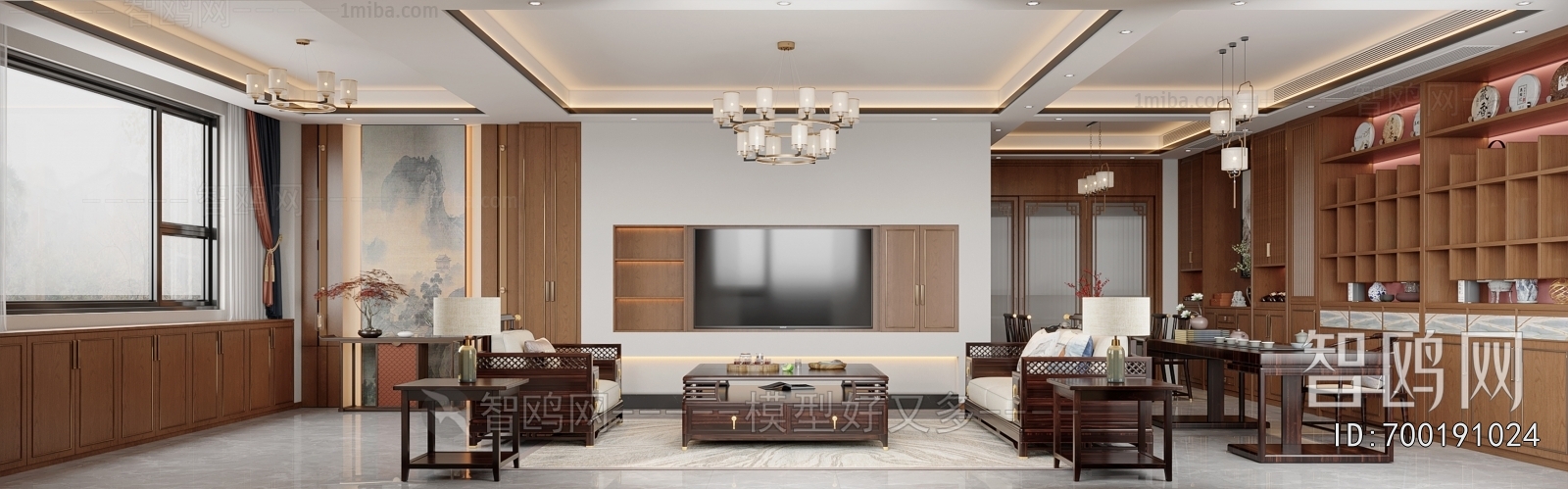 New Chinese Style A Living Room