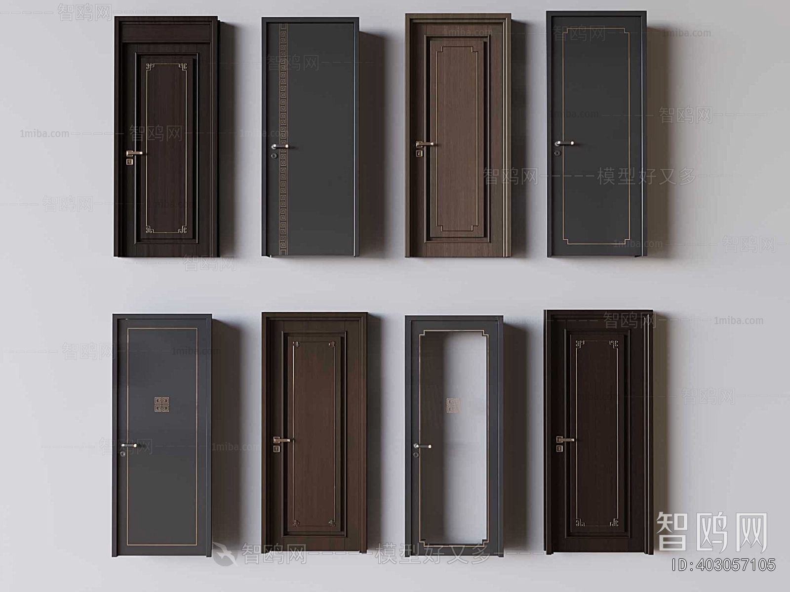 New Chinese Style Single Door