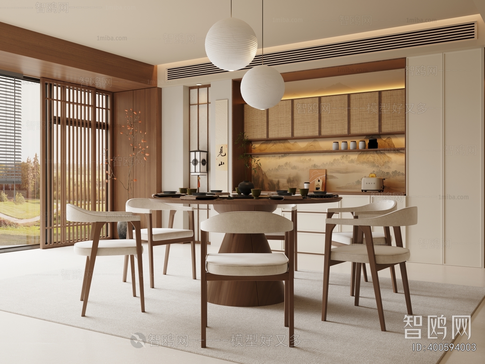 New Chinese Style Dining Room