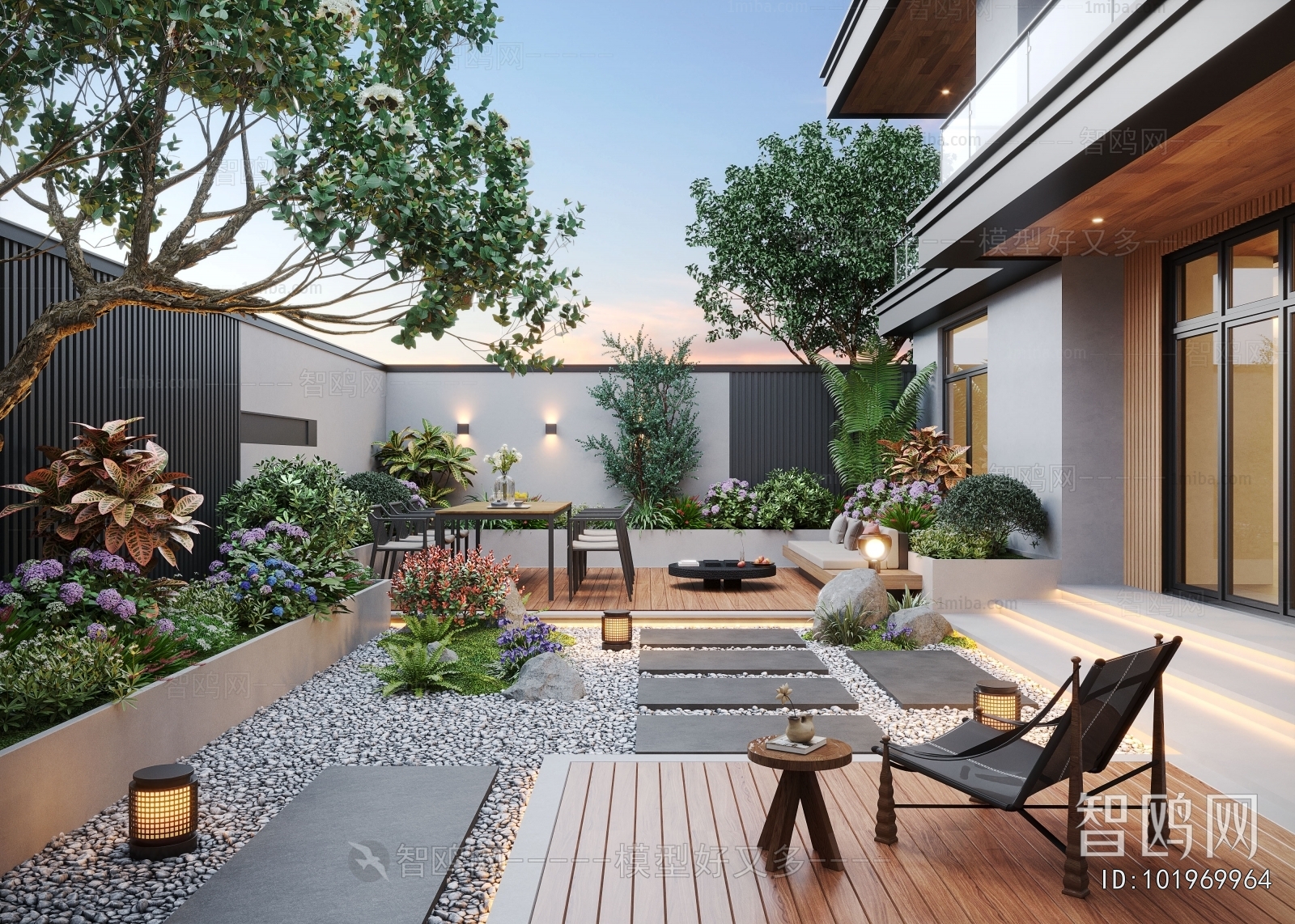 Modern Courtyard/landscape