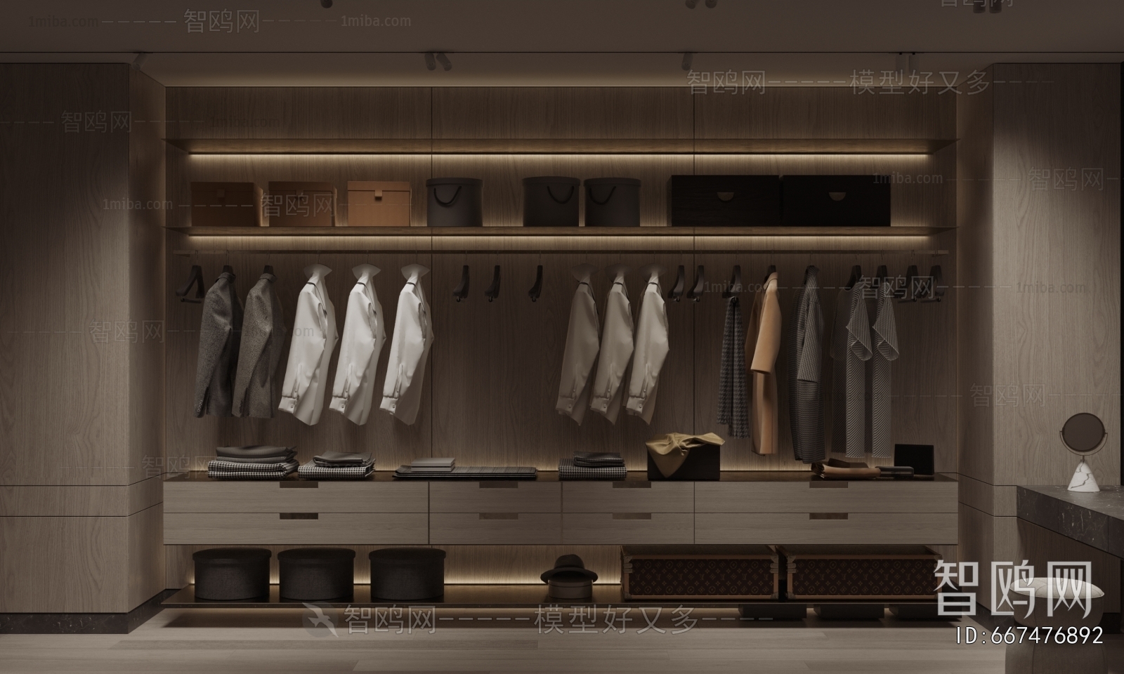 Modern Clothes Storage Area