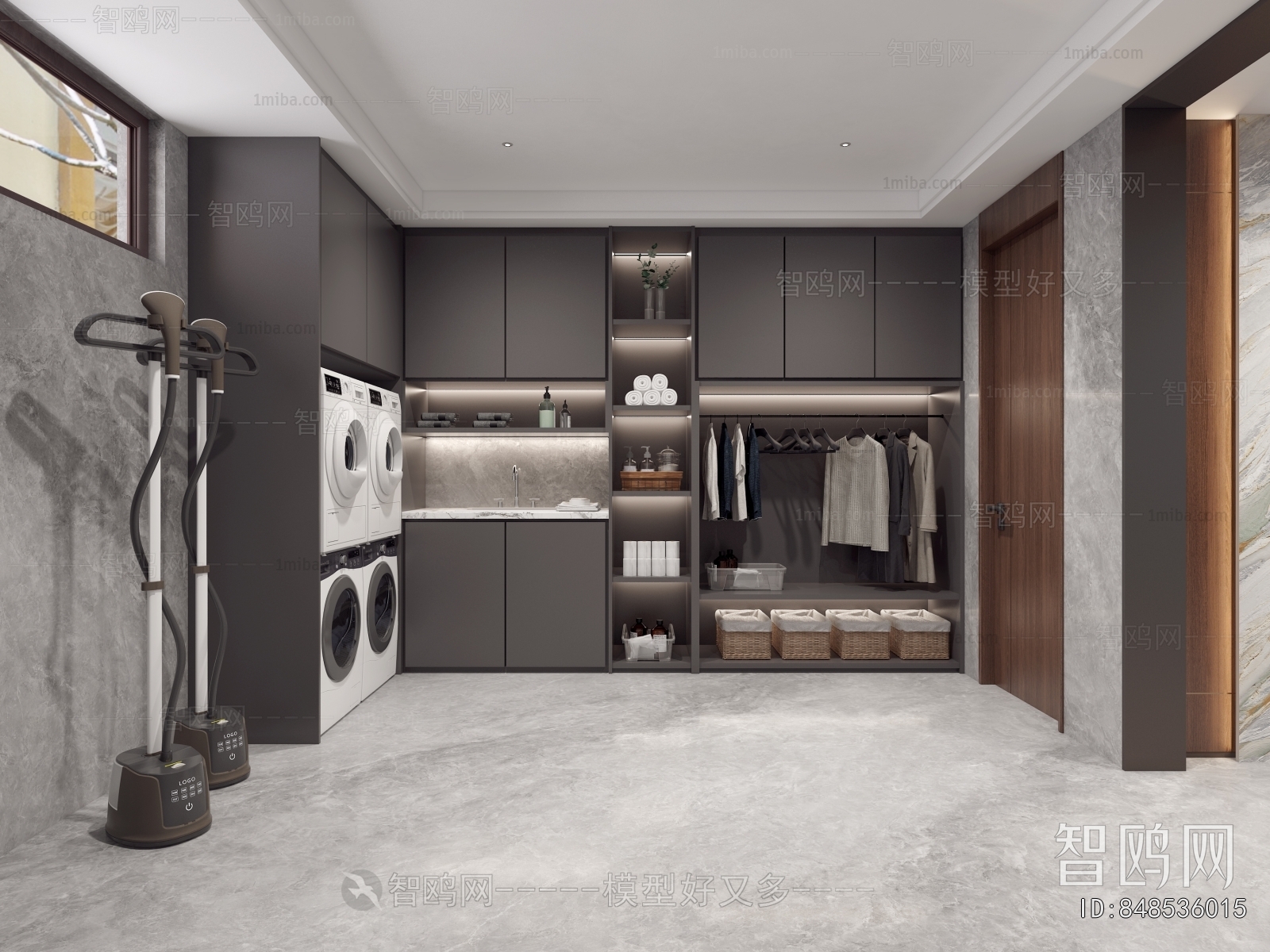 Modern Balcony Laundry Room