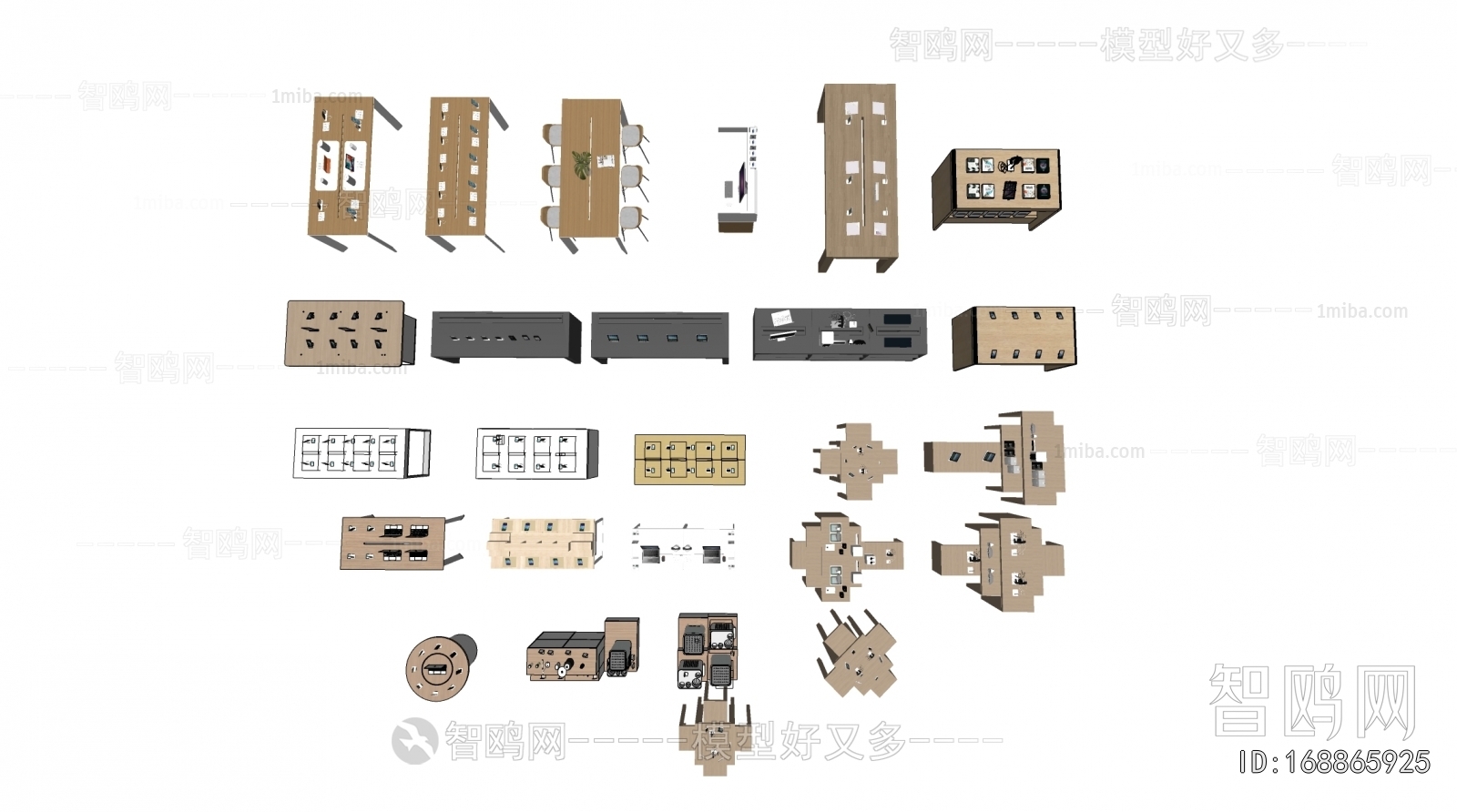 现代数码产品桌展架组合