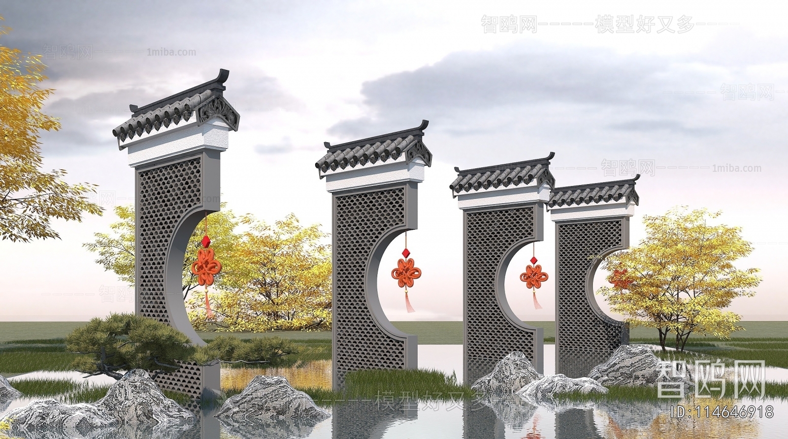 Chinese Style Landscape Wall