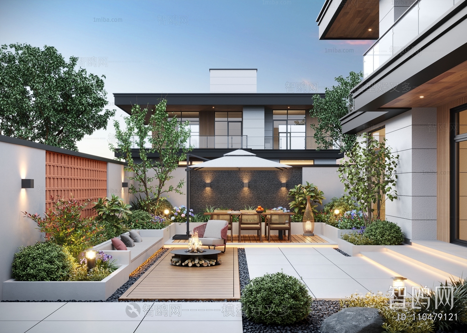Modern Courtyard/landscape