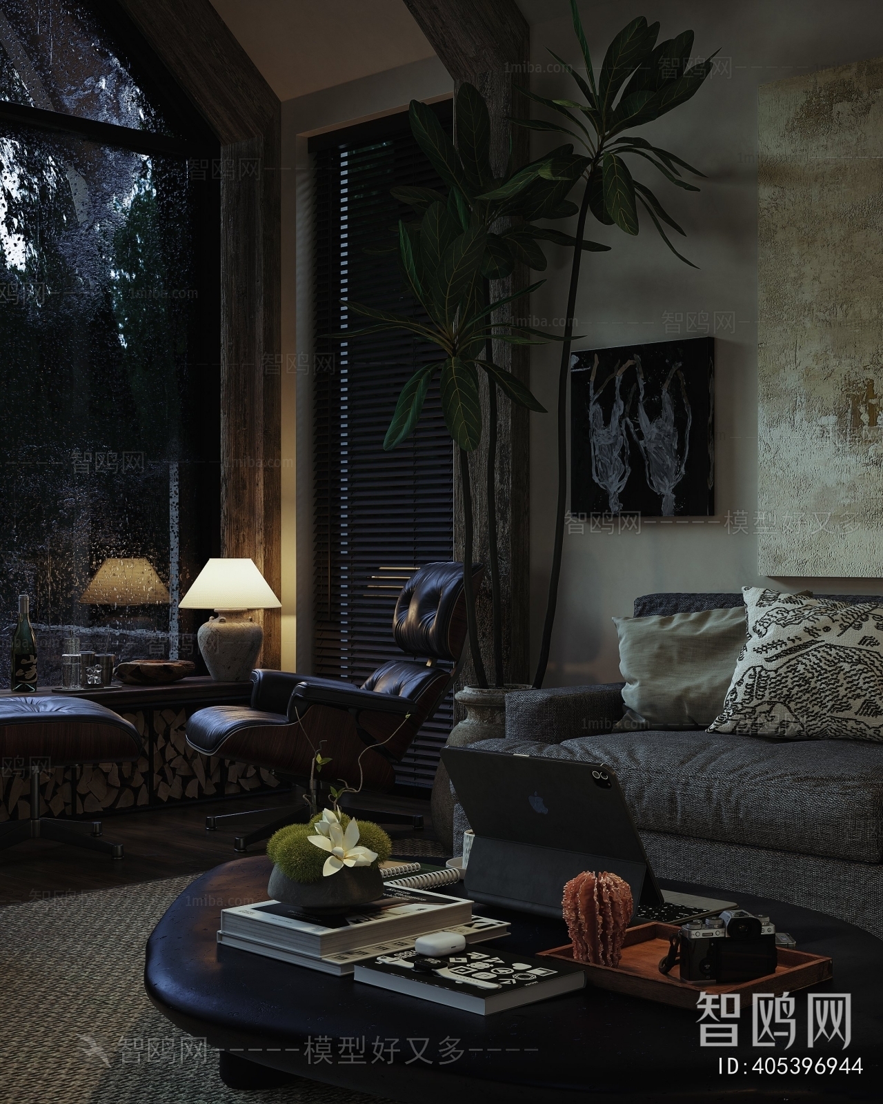 American Style Retro Style A Living Room