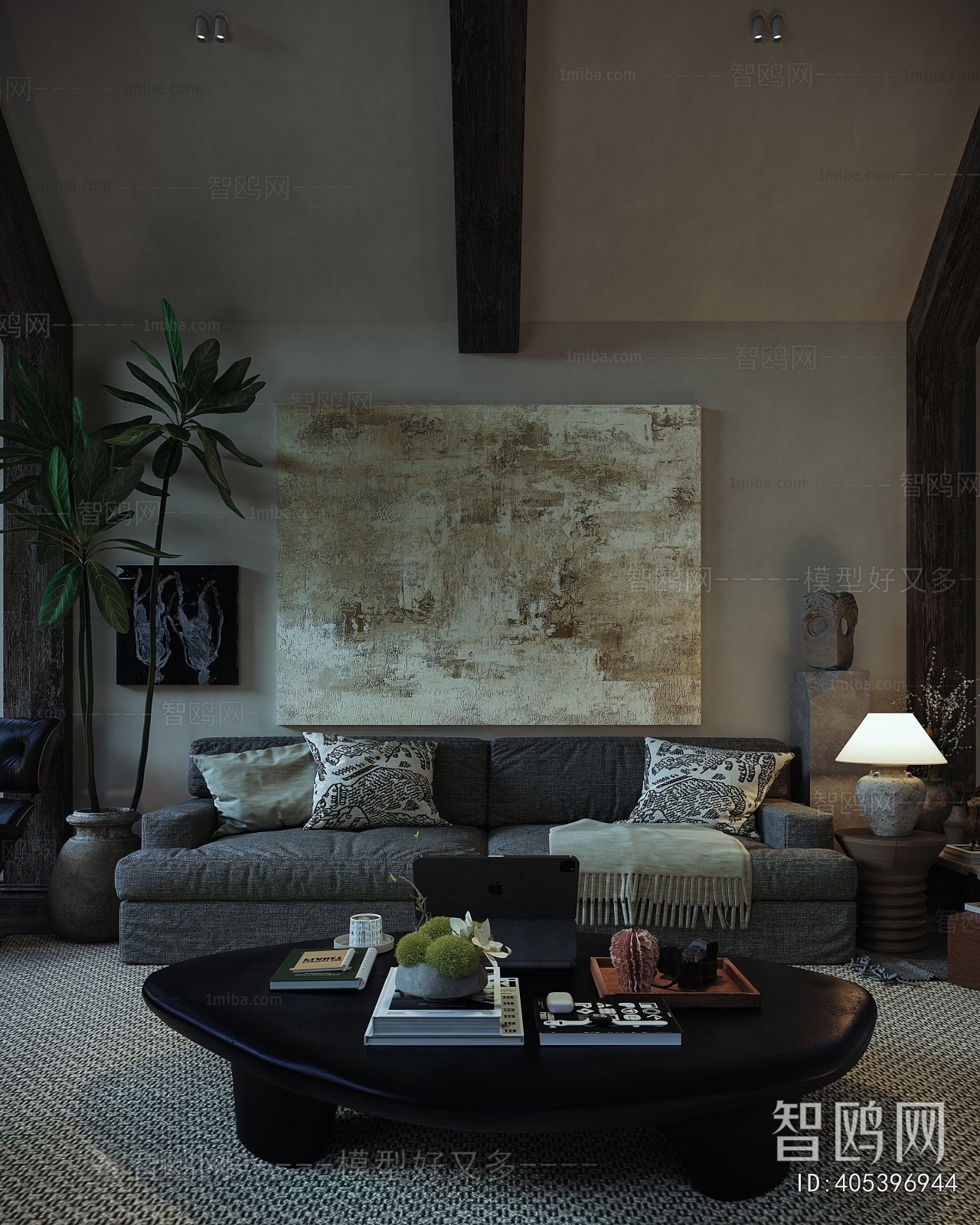 American Style Retro Style A Living Room