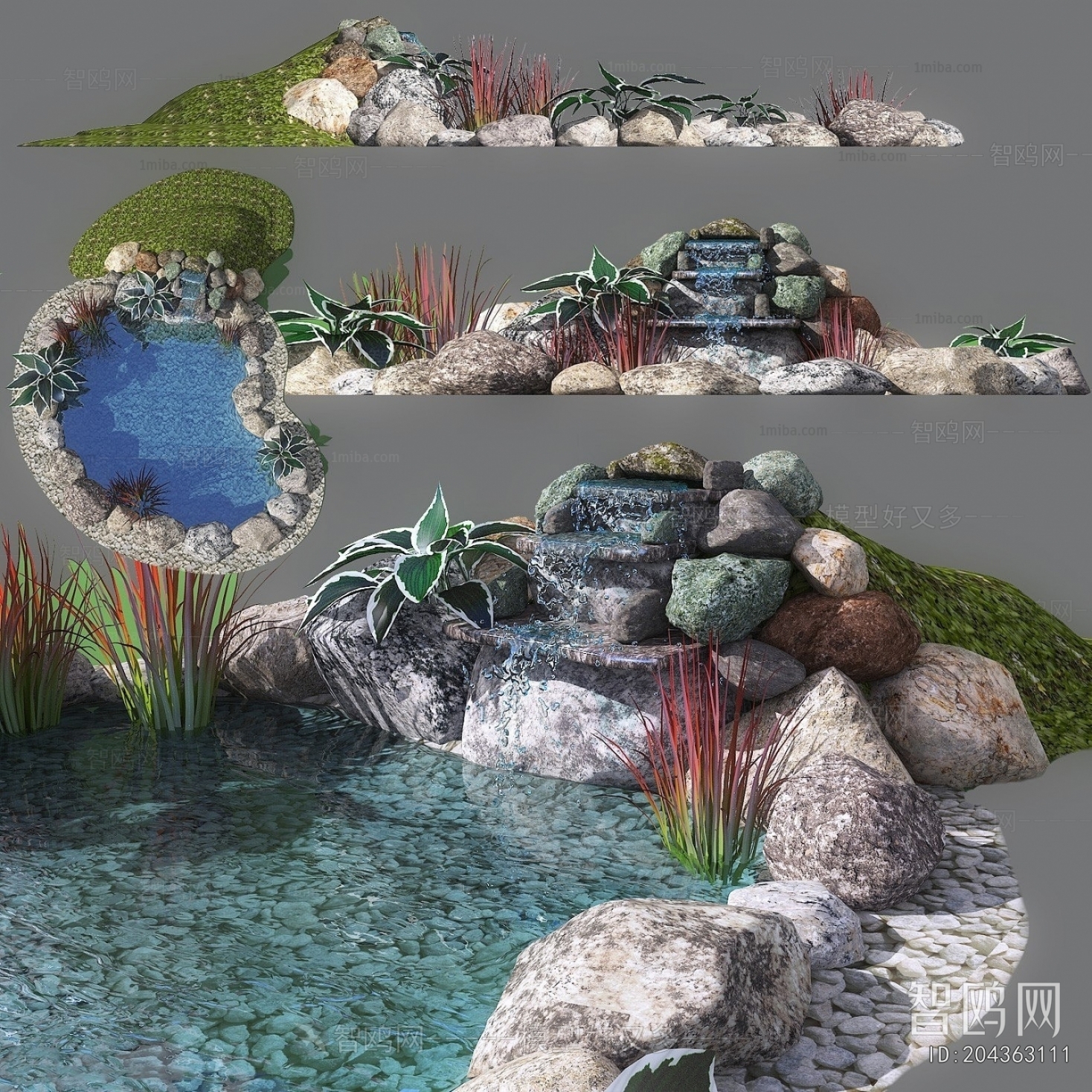 Modern Rockery Waterscape