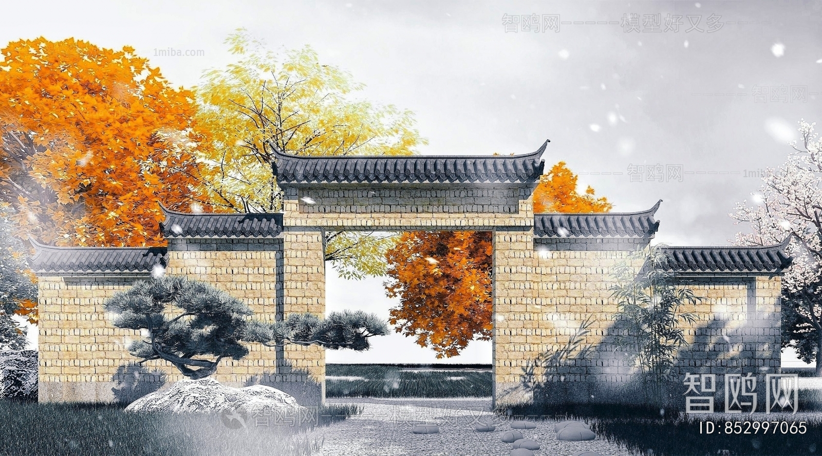 Chinese Style Landscape Wall