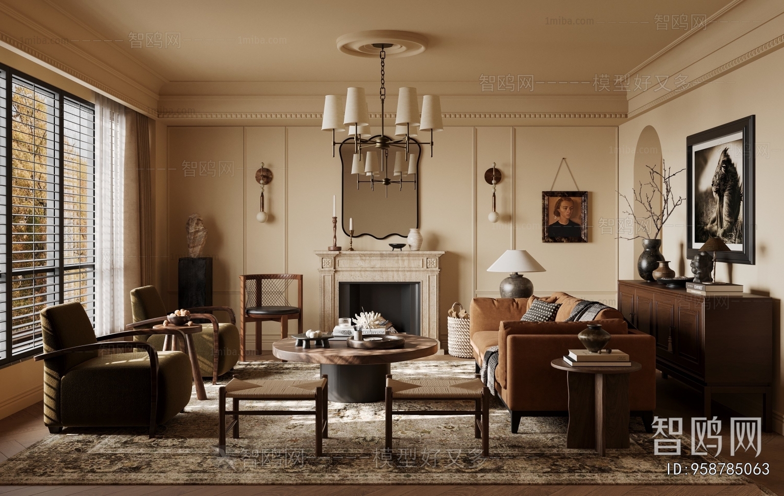 American Style A Living Room