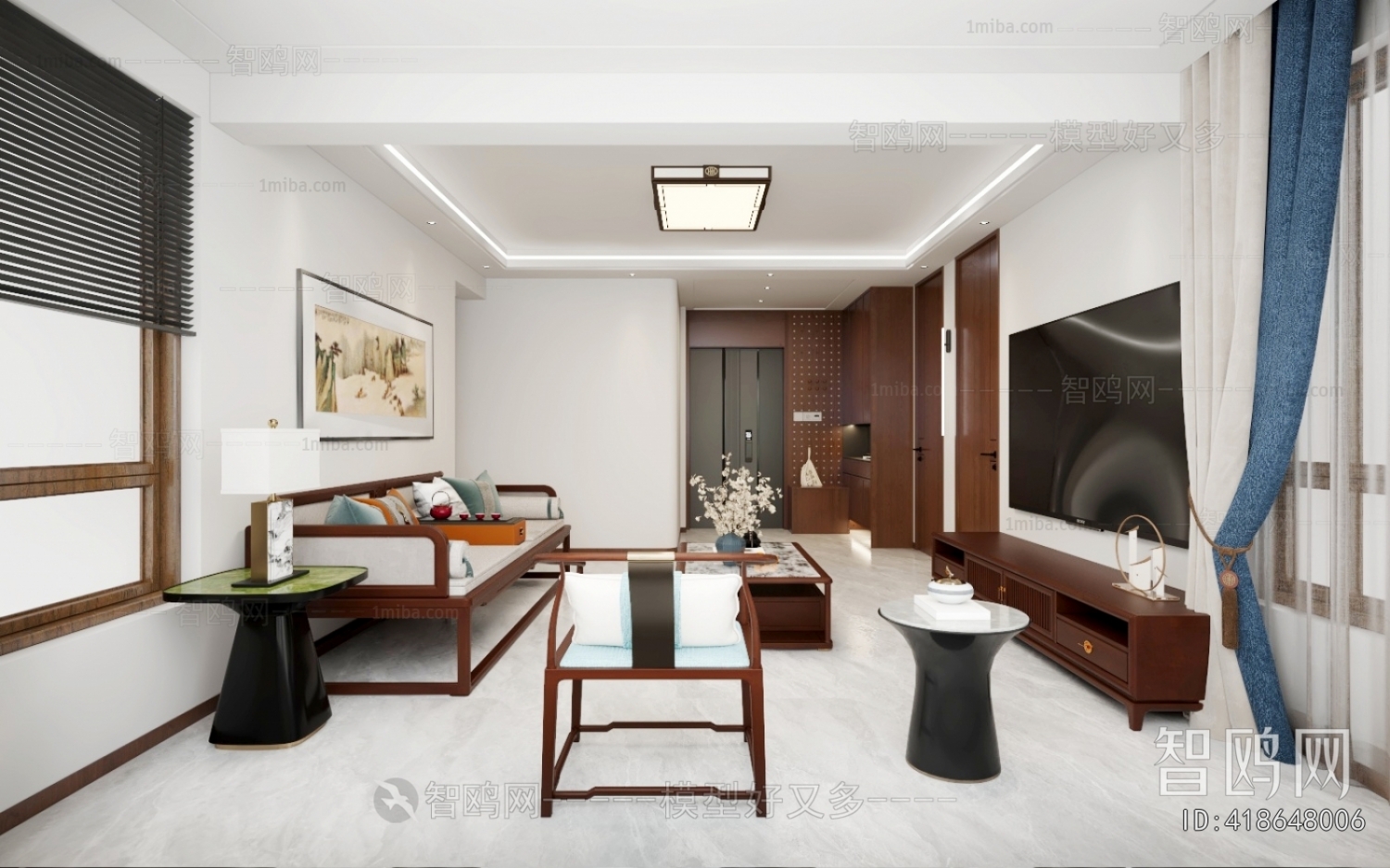 New Chinese Style A Living Room