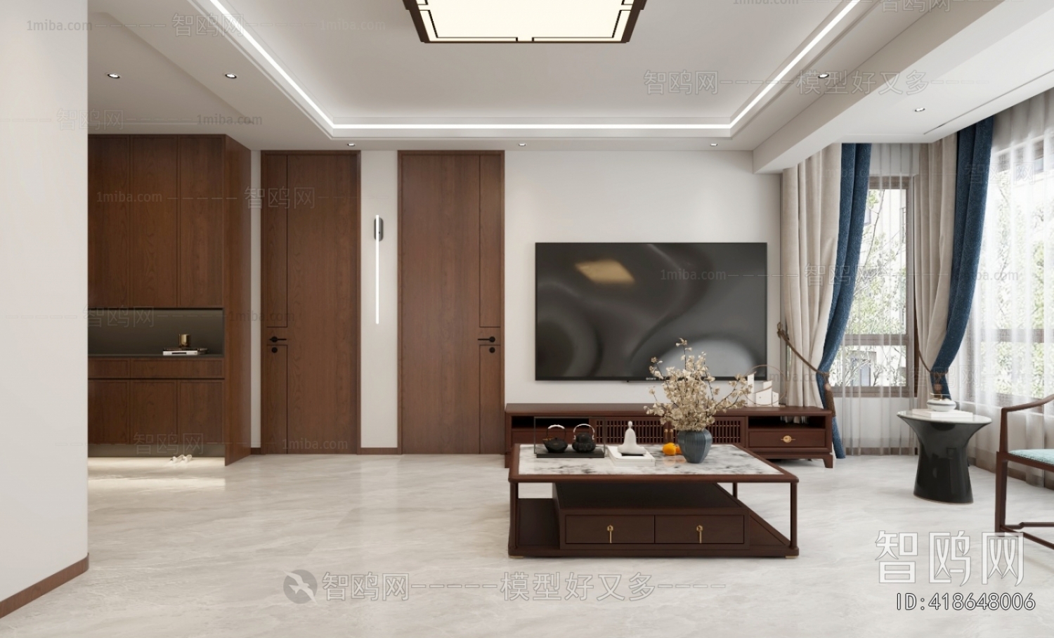 New Chinese Style A Living Room