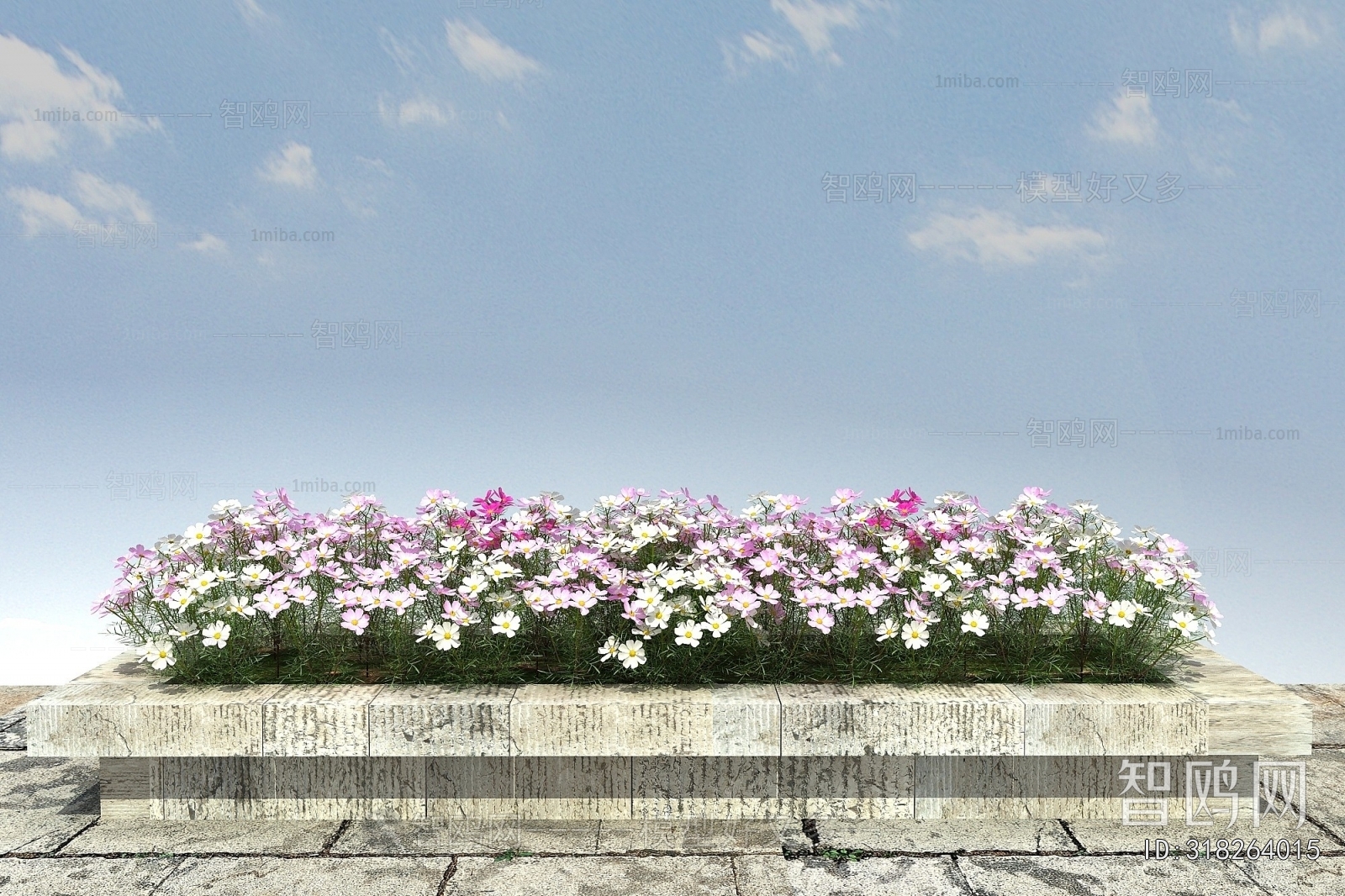 Modern Flowers And Grass