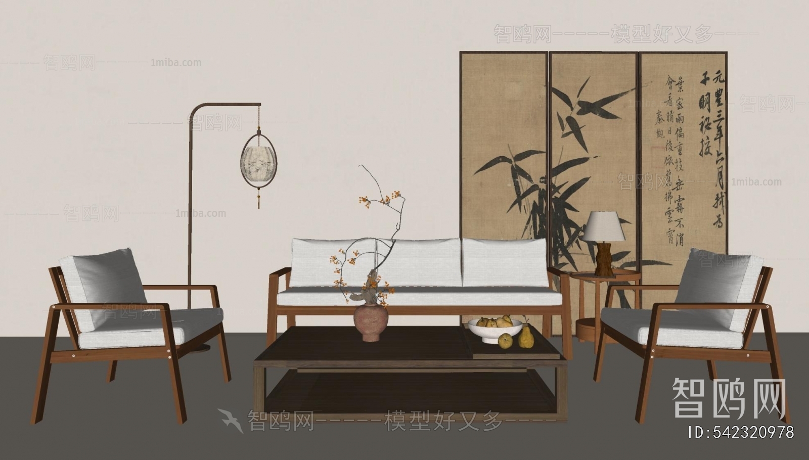 New Chinese Style Sofa Combination