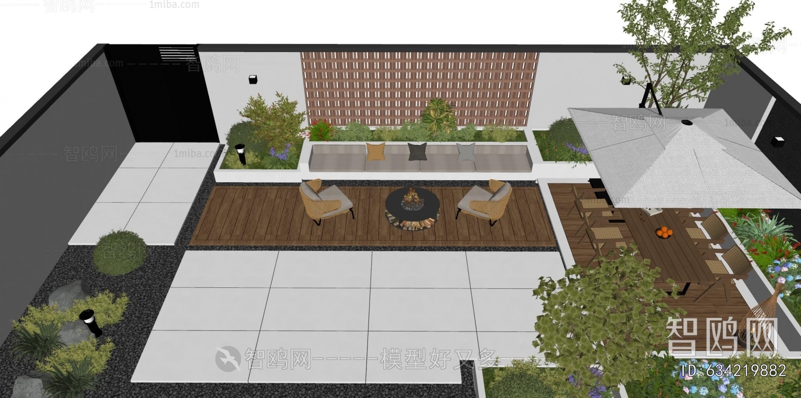 Modern Courtyard/landscape