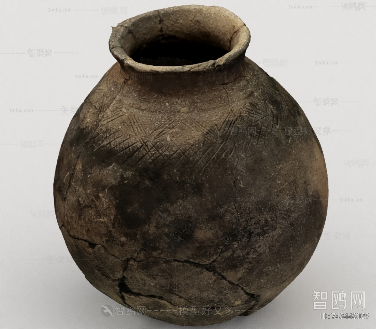 Wabi-sabi Style Clay Pot