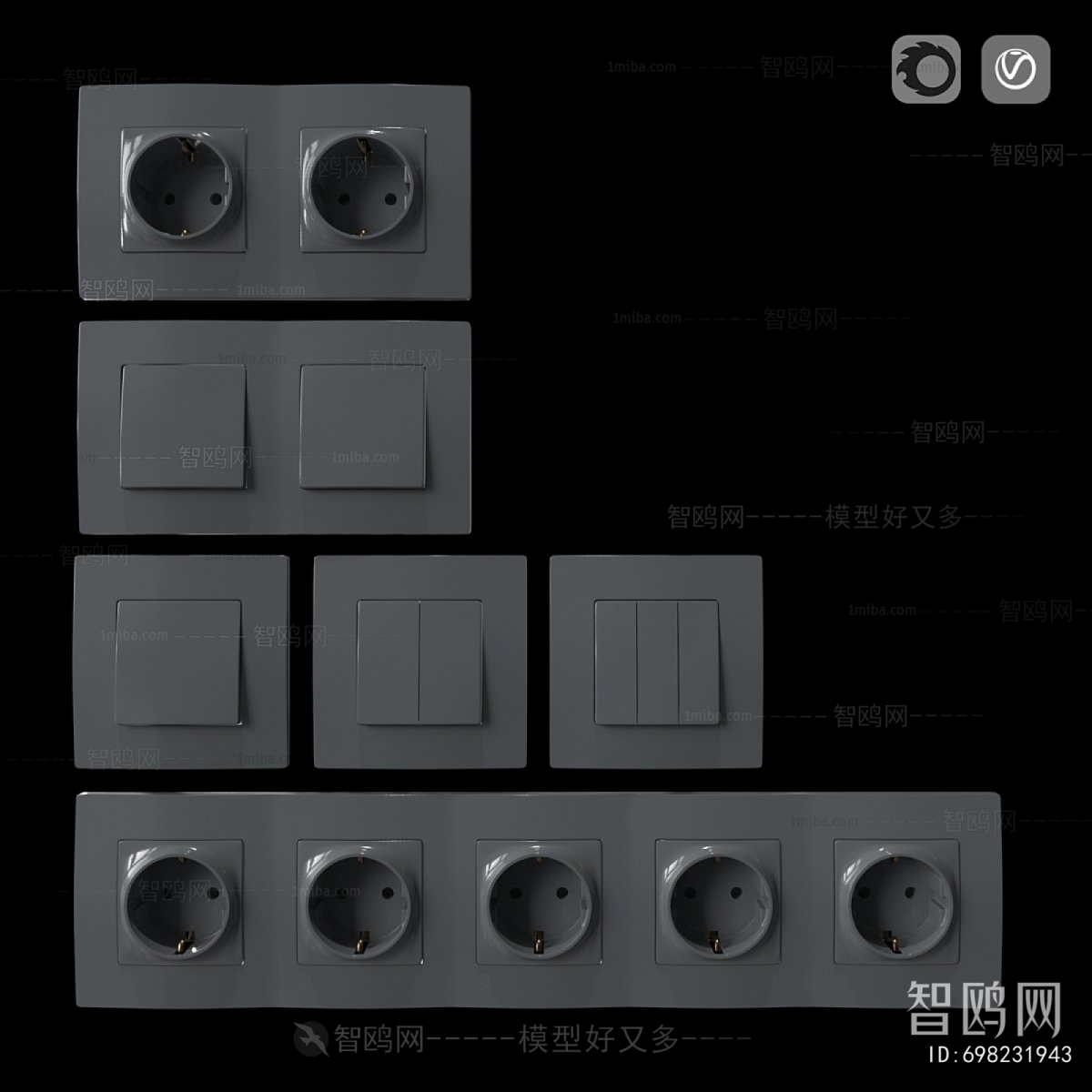 Modern Switch Socket Panel