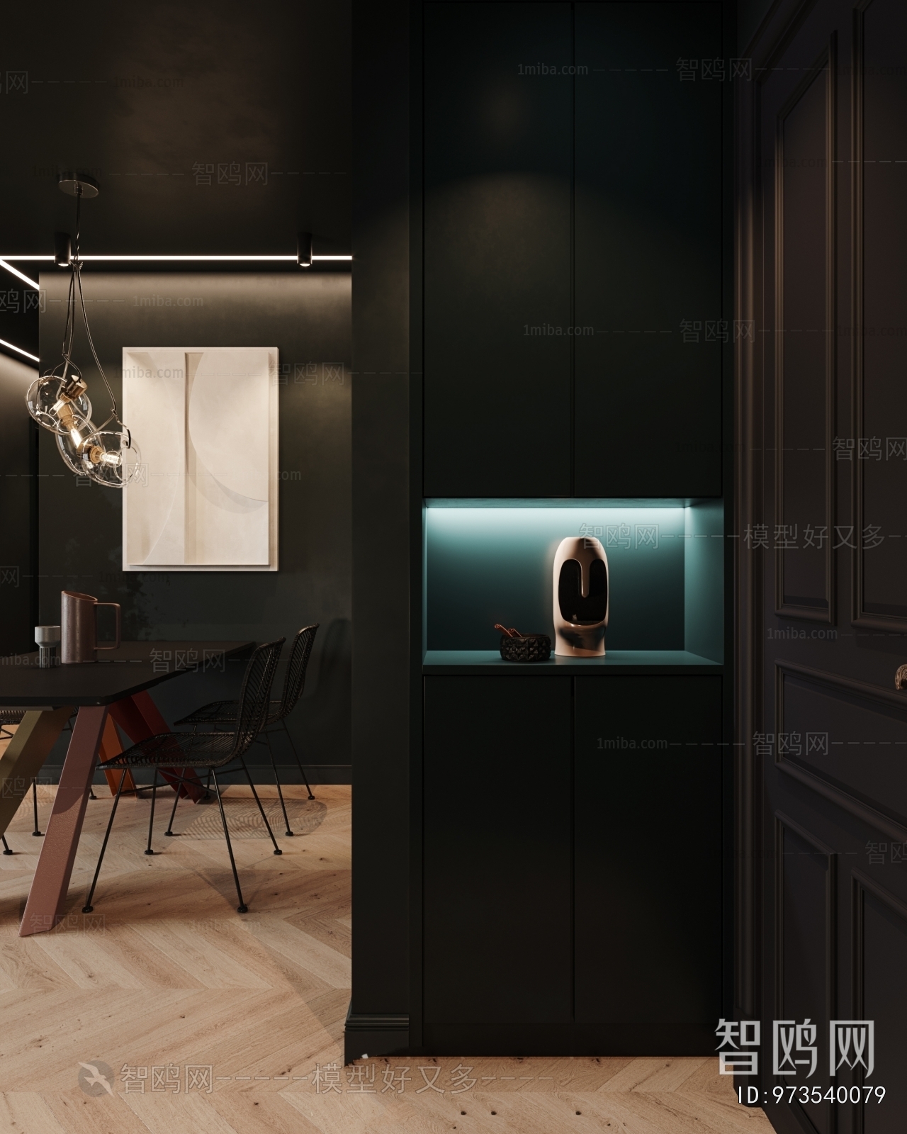 Simple European Style Dining Room