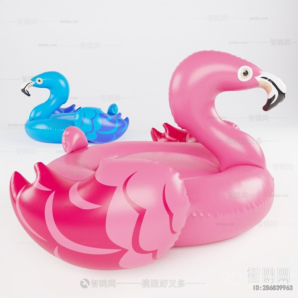 现代火烈鸟游泳圈组合