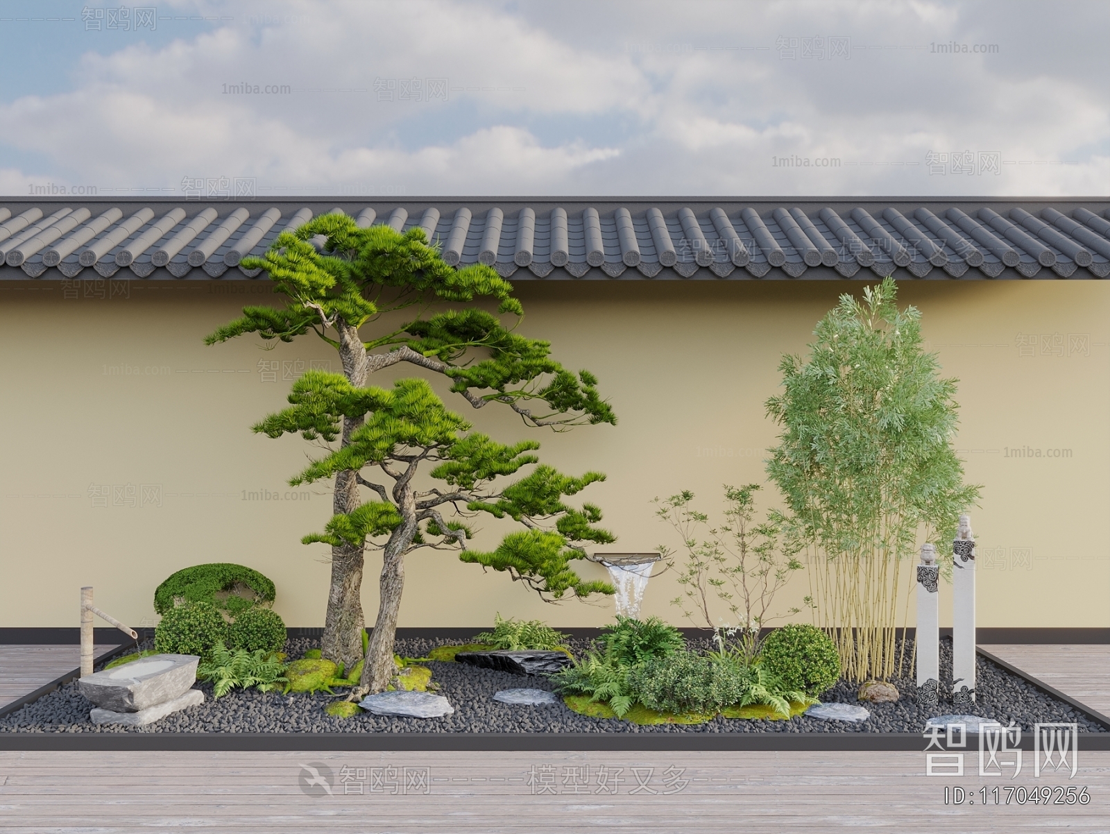 New Chinese Style Rockery Waterscape