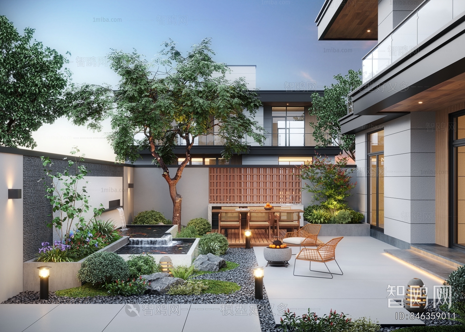 Modern Courtyard/landscape
