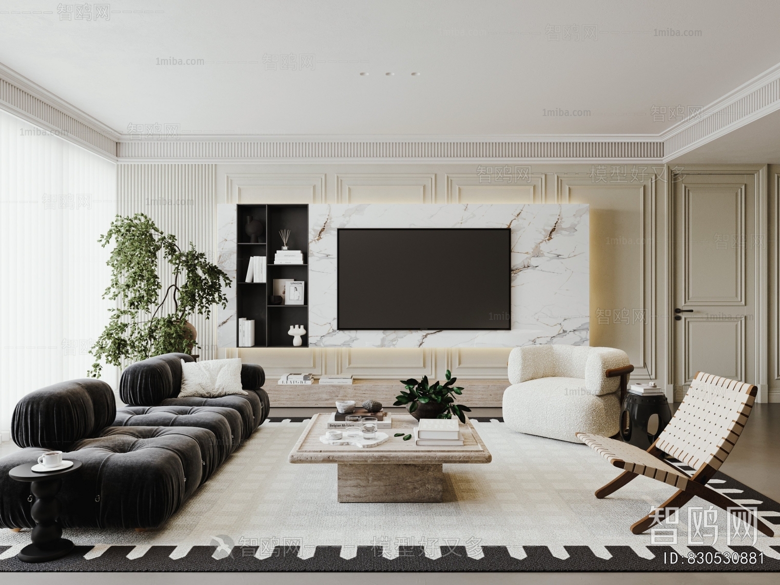 Simple European Style A Living Room