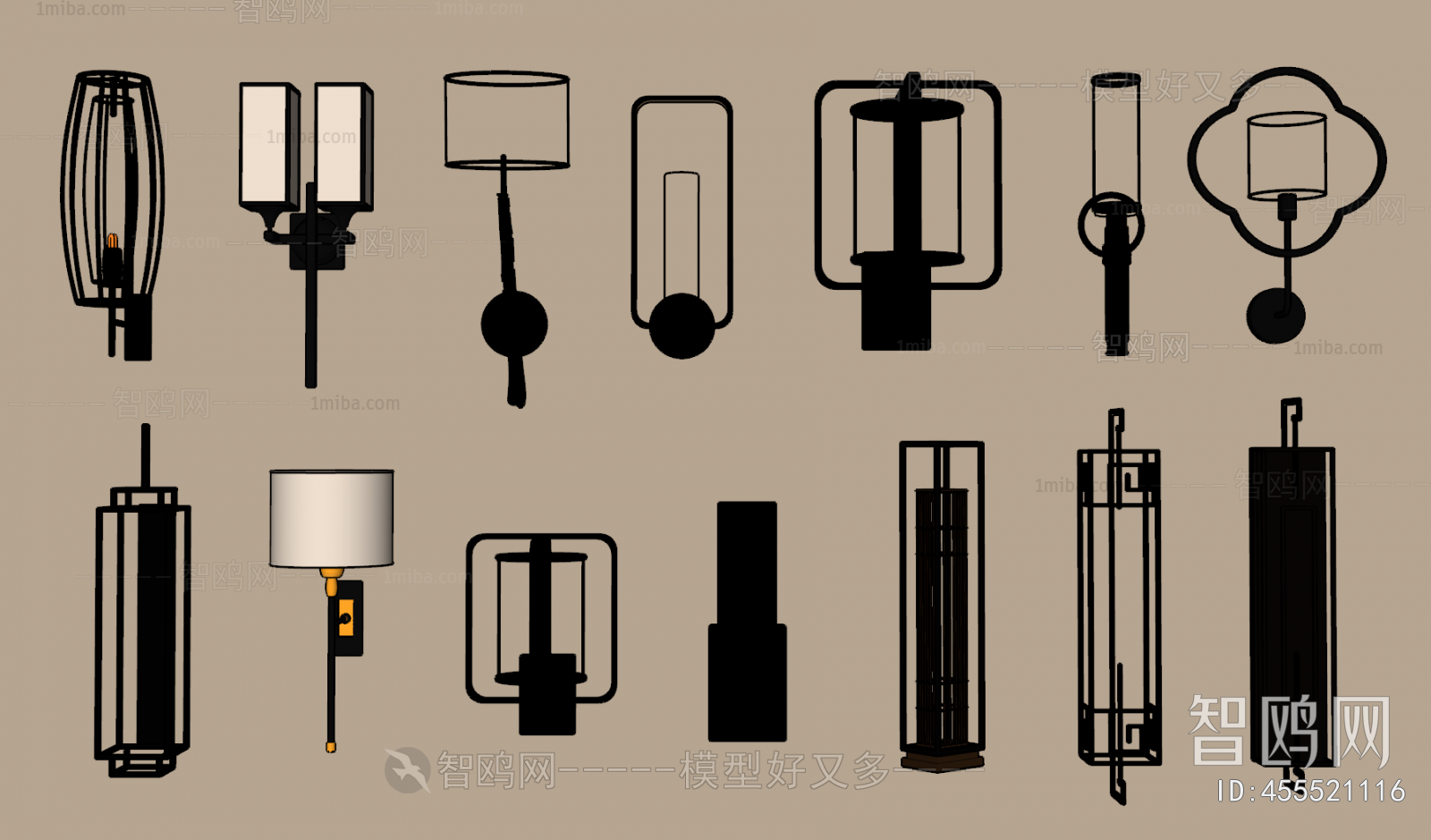 New Chinese Style Wall Lamp