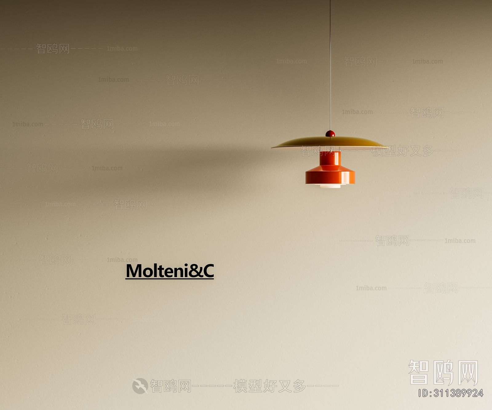 现代孟菲斯多巴胺单头吊灯