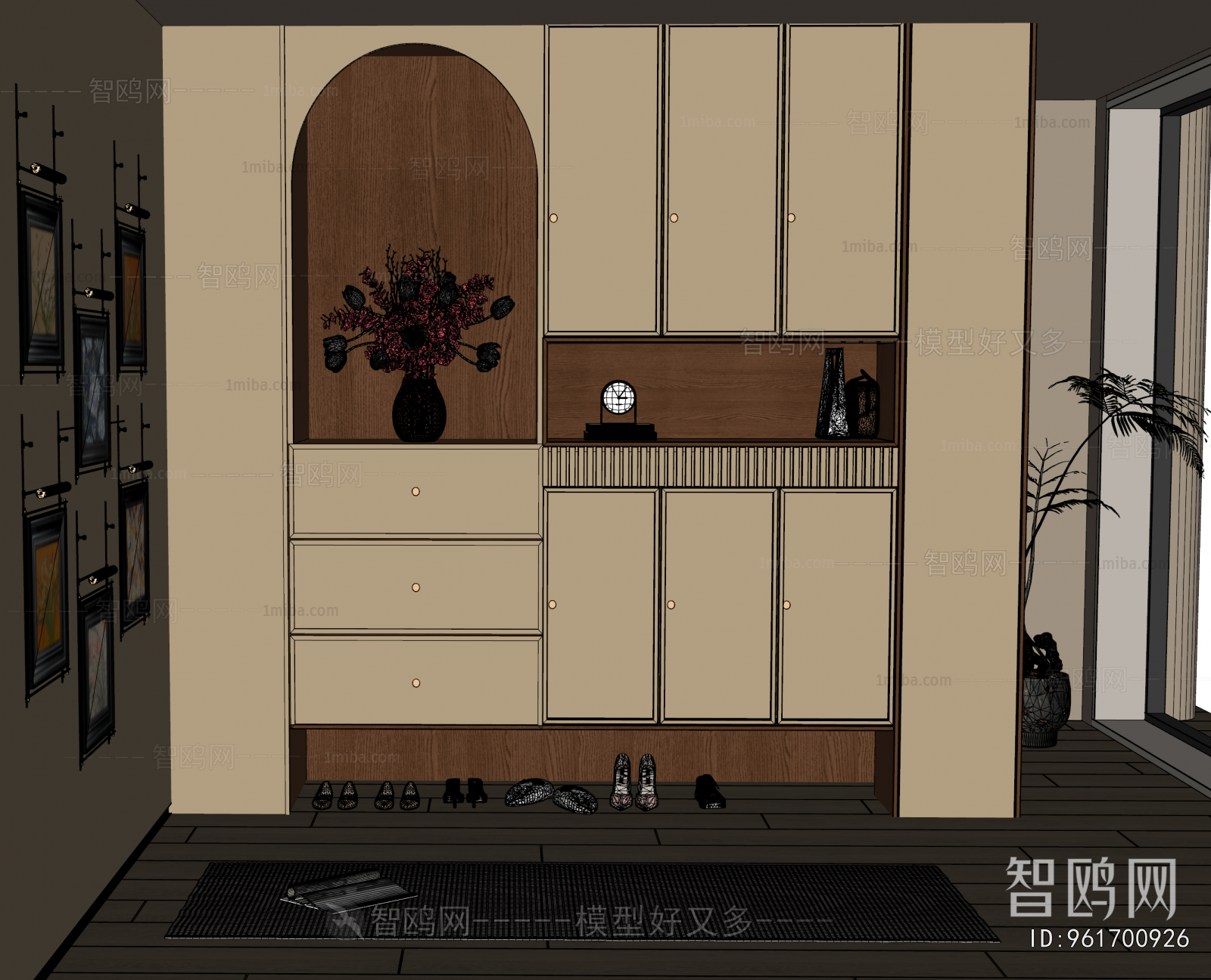 French Style Shoe Cabinet