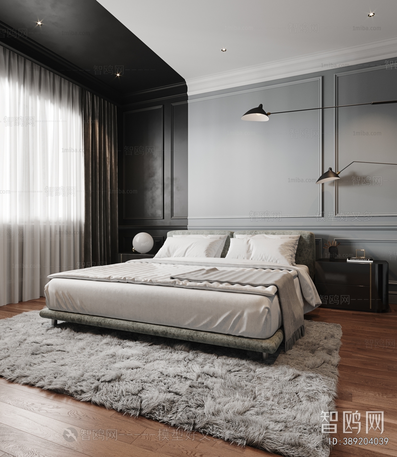 Simple European Style Bedroom