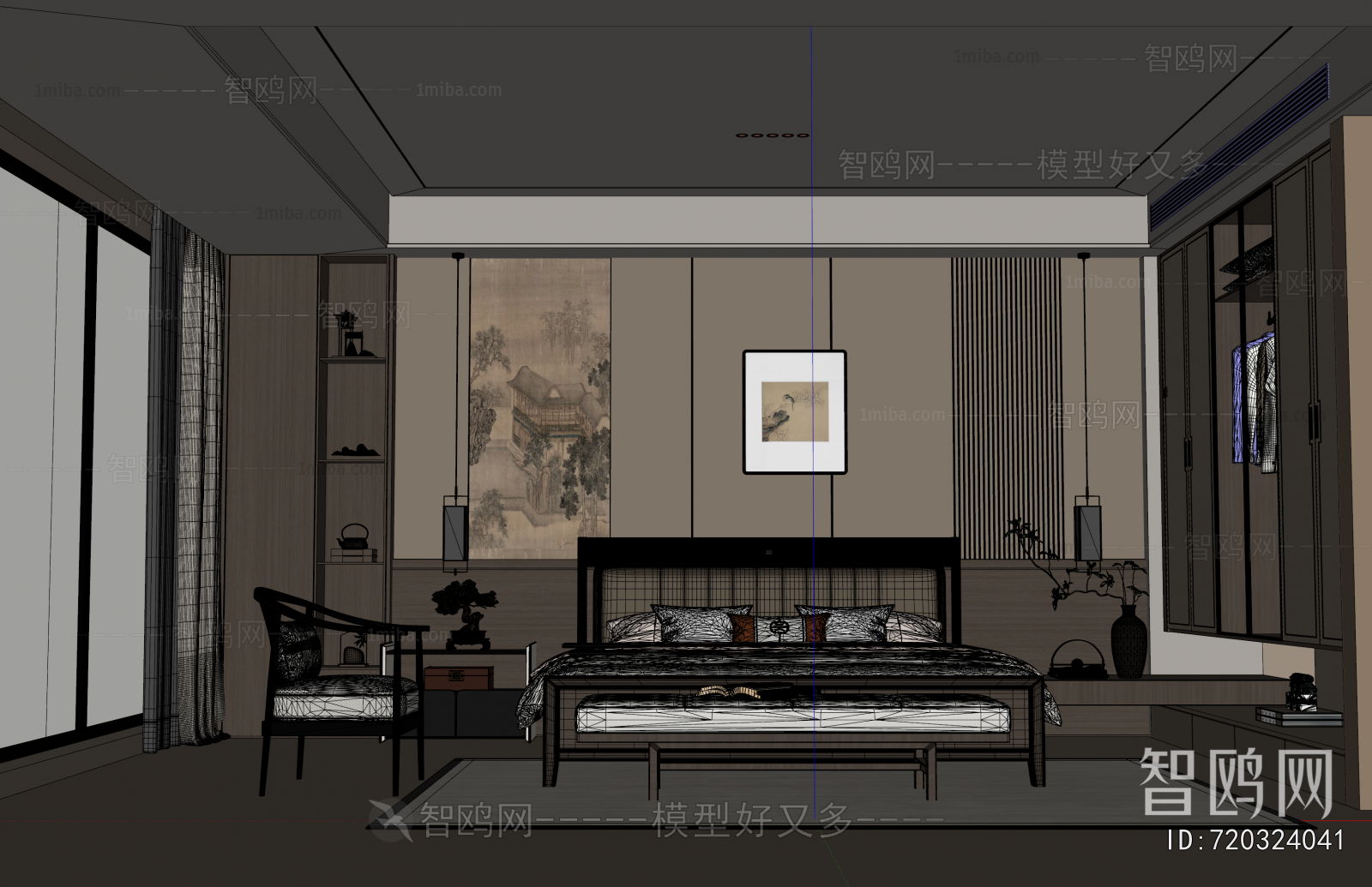 New Chinese Style Bedroom