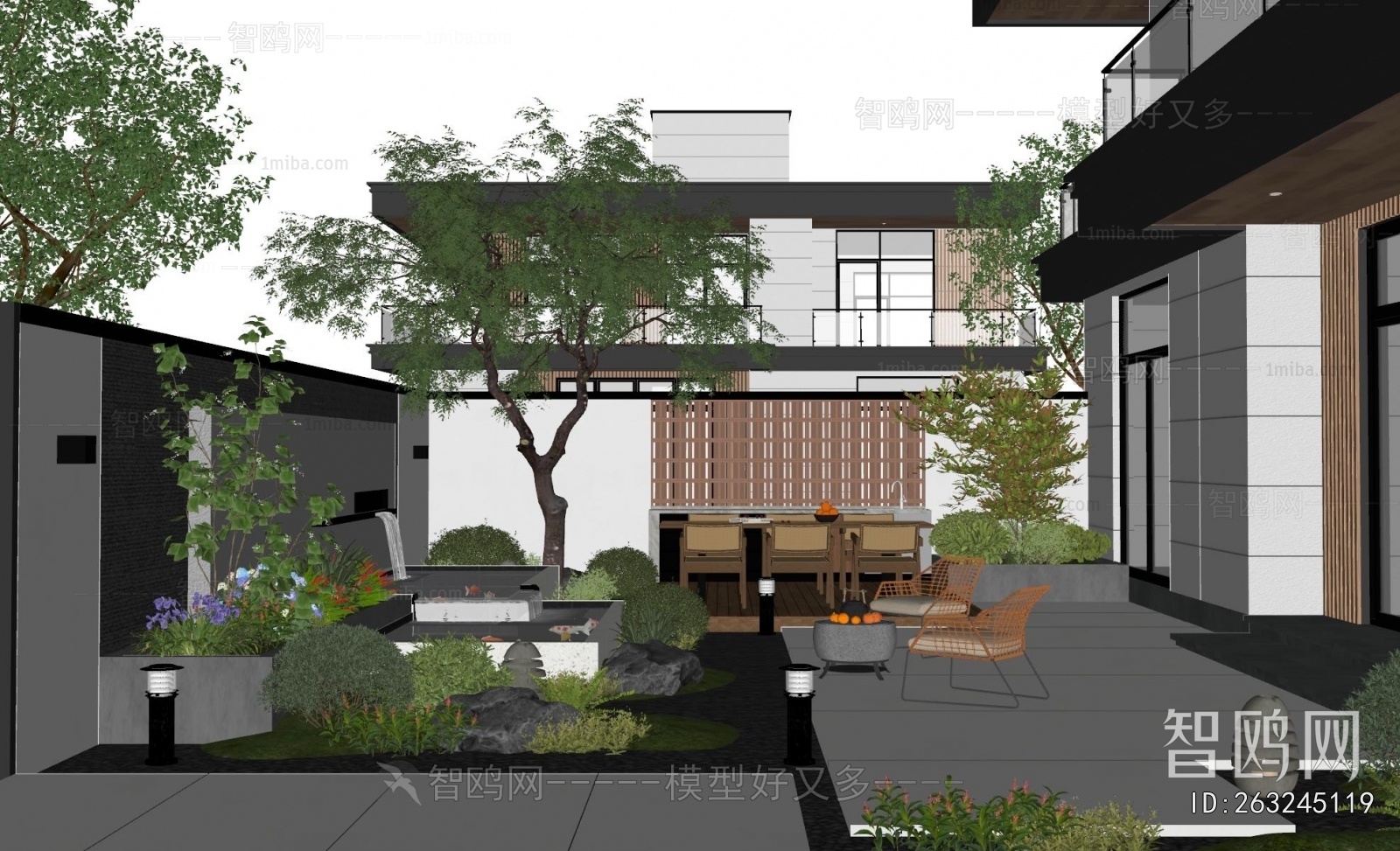 Modern Courtyard/landscape