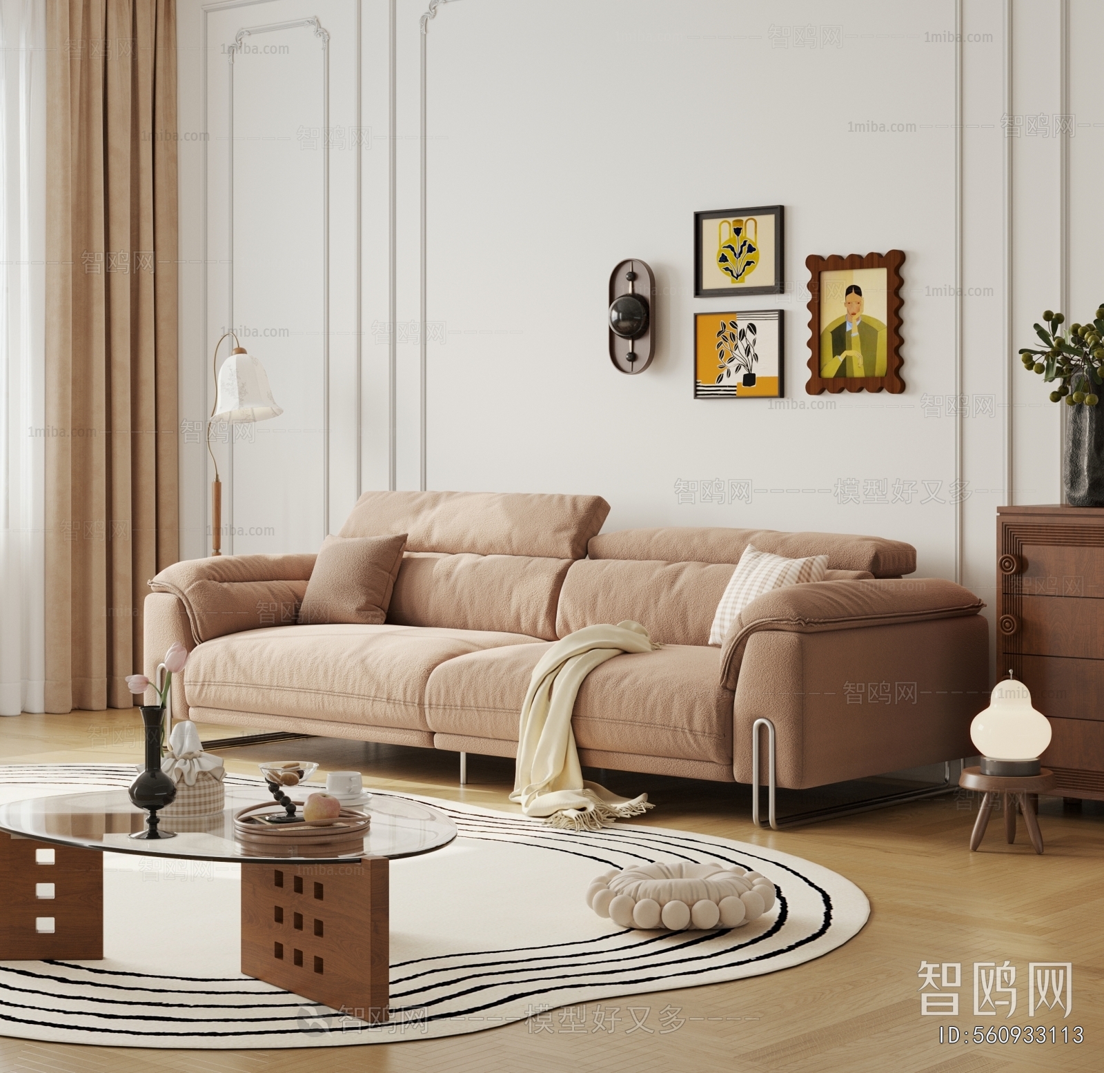 Modern Three-seat Sofa