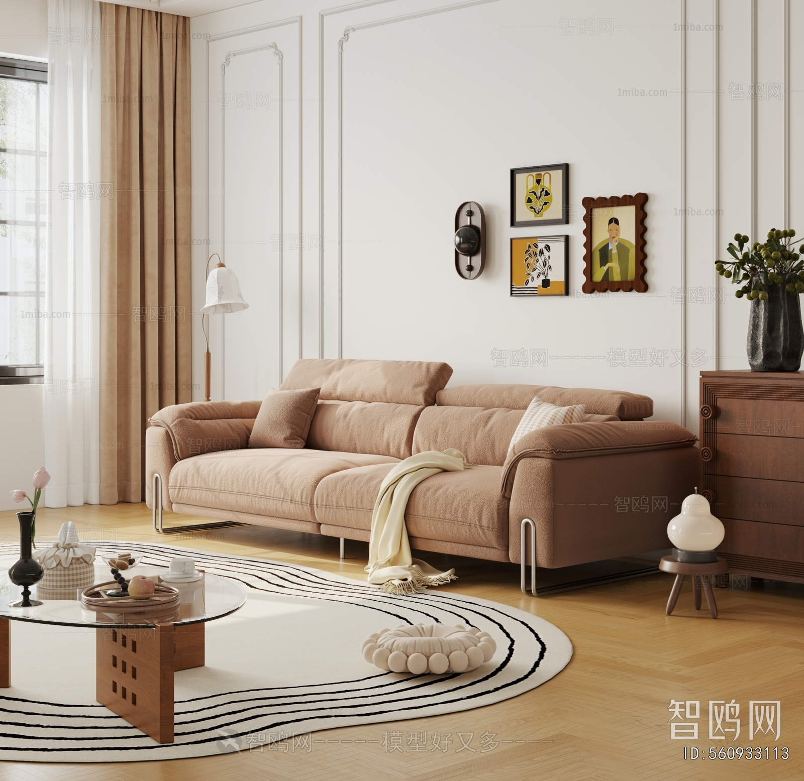 Modern Three-seat Sofa