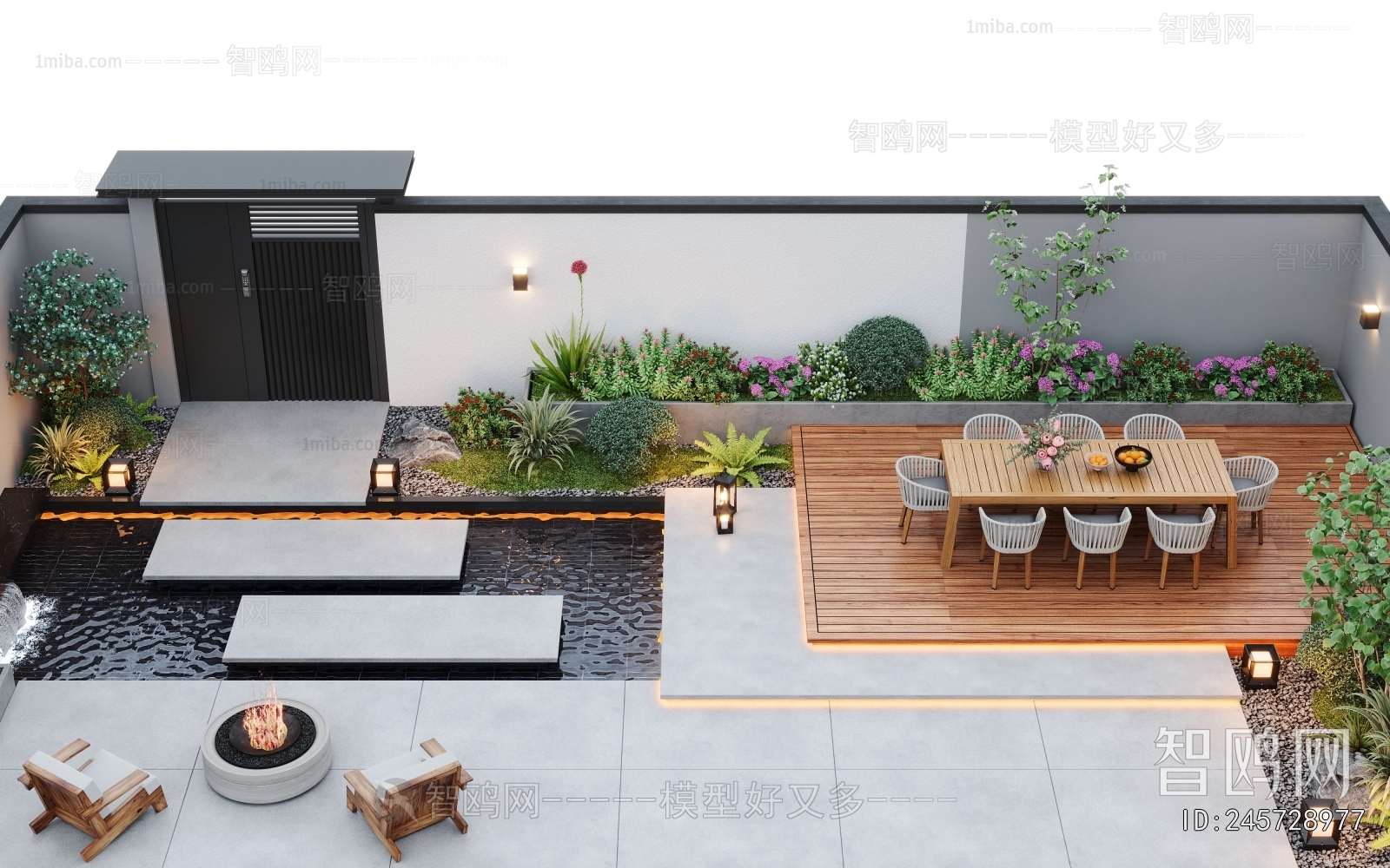 Modern Courtyard/landscape