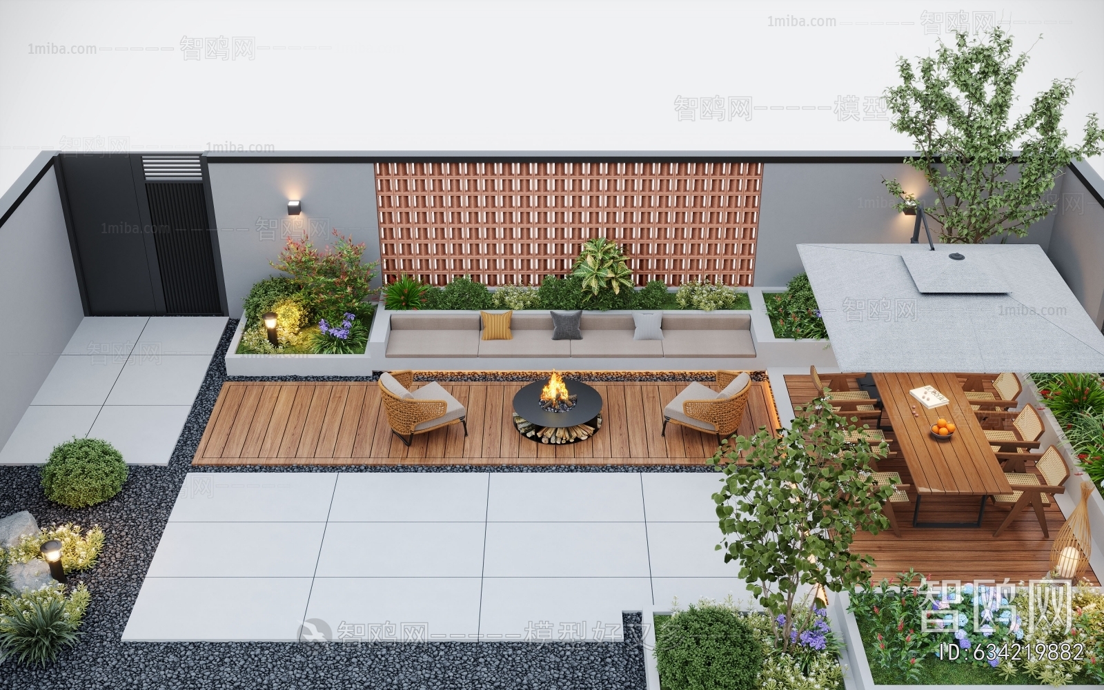Modern Courtyard/landscape