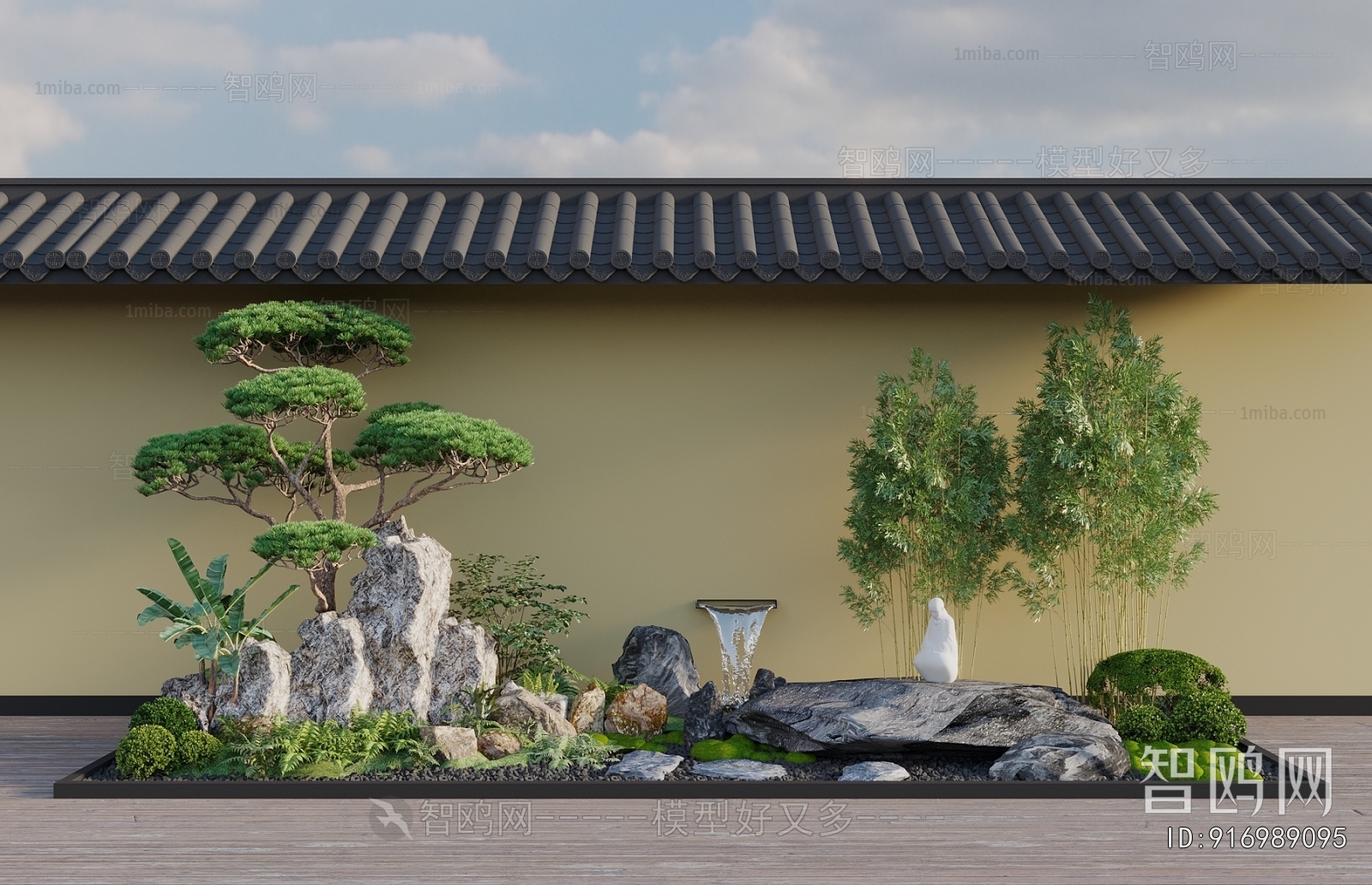 New Chinese Style Rockery Waterscape