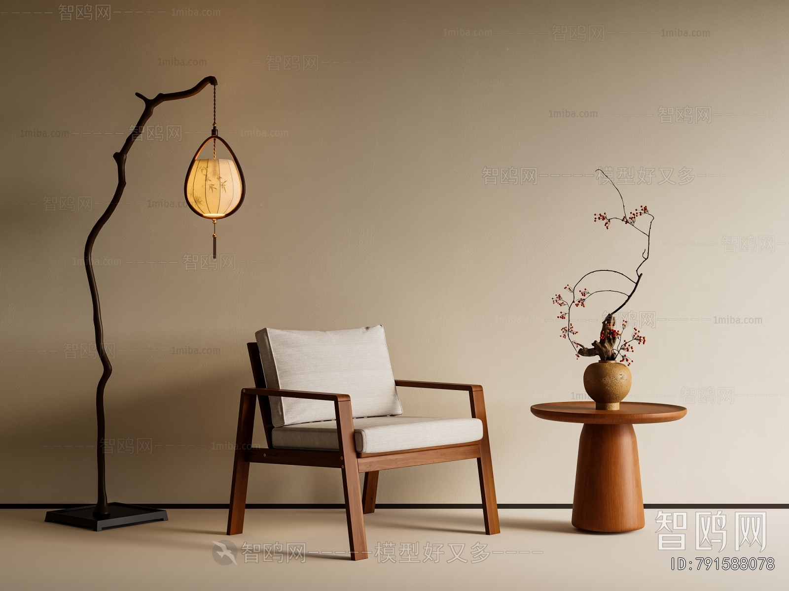 New Chinese Style Lounge Chair